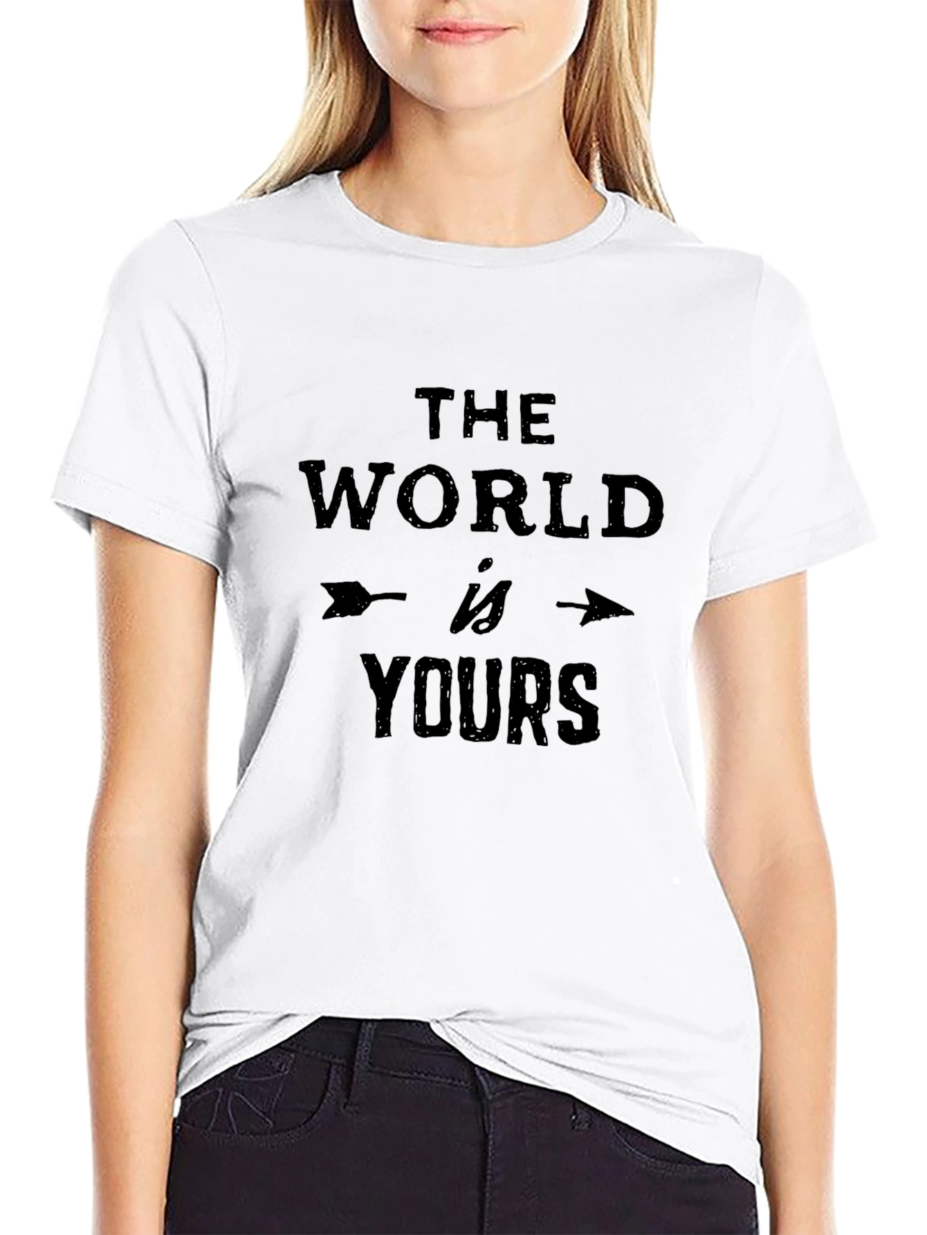 The World Is Yours Black Graphic T-Shirt