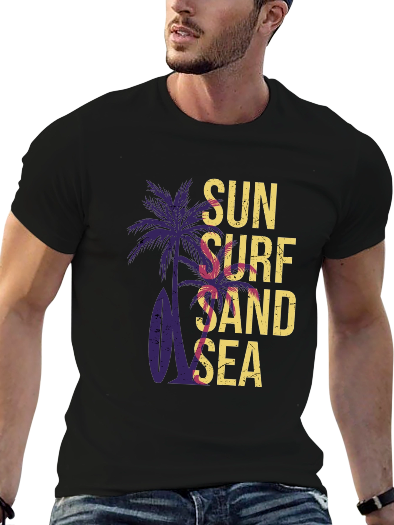 Sun Surf Sand Sea Graphic T-Shirt