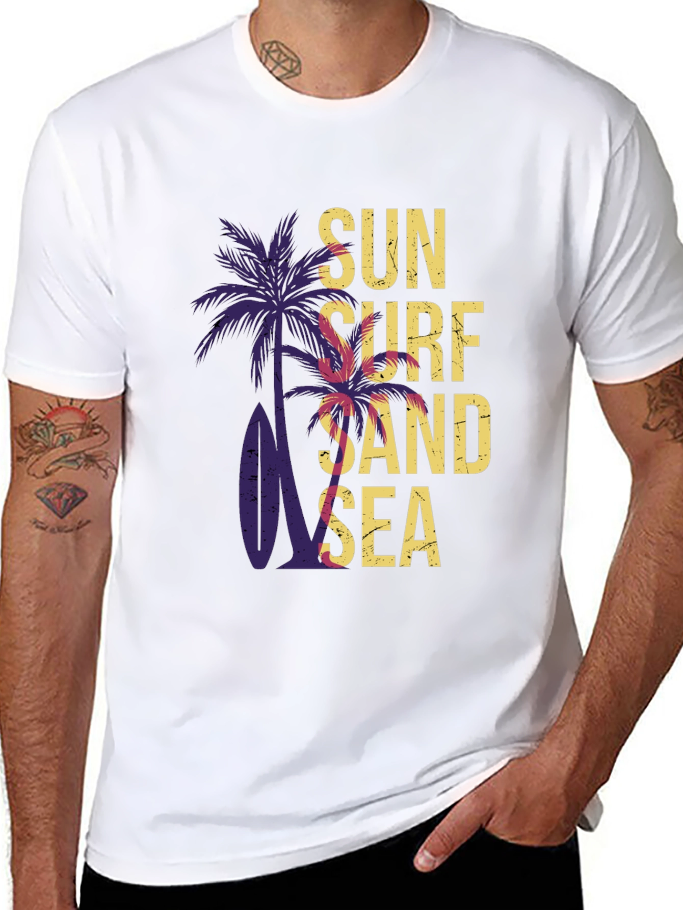 Sun Surf Sand Sea Graphic T-Shirt