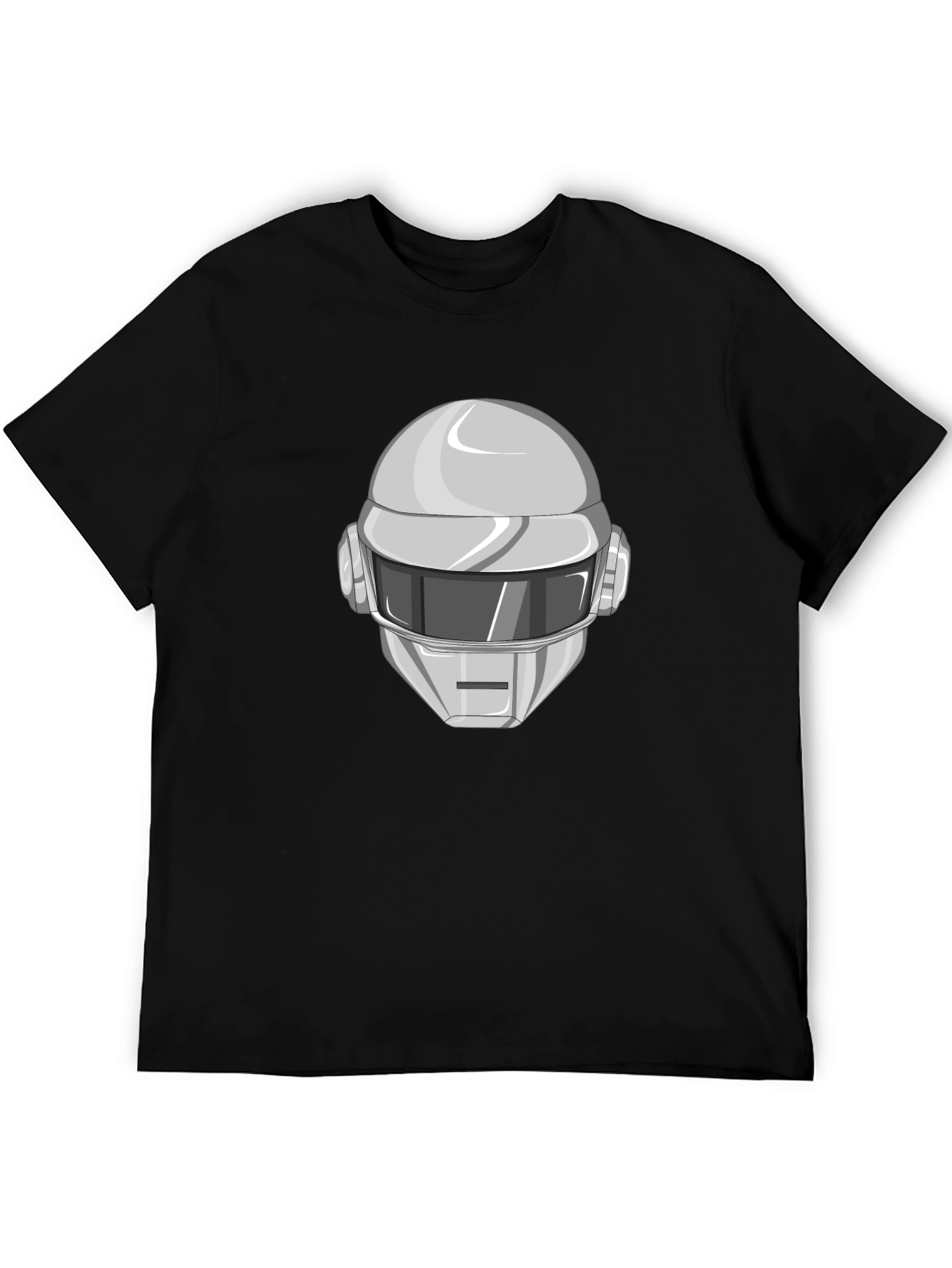 Daft Punk Graphic Tee - Iconic Robot Helmet T-Shirt