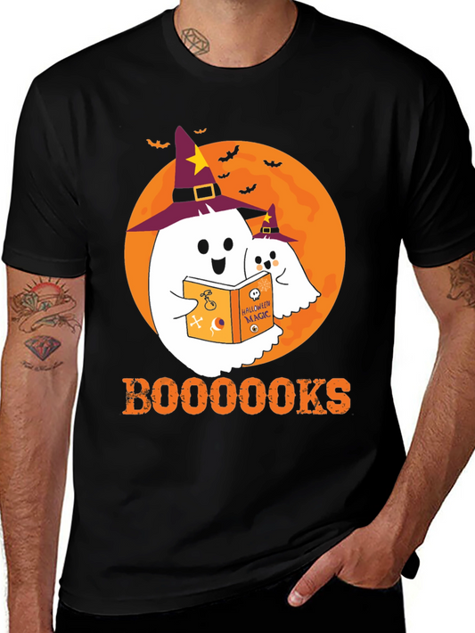Halloween Ghost Reading T-Shirt
