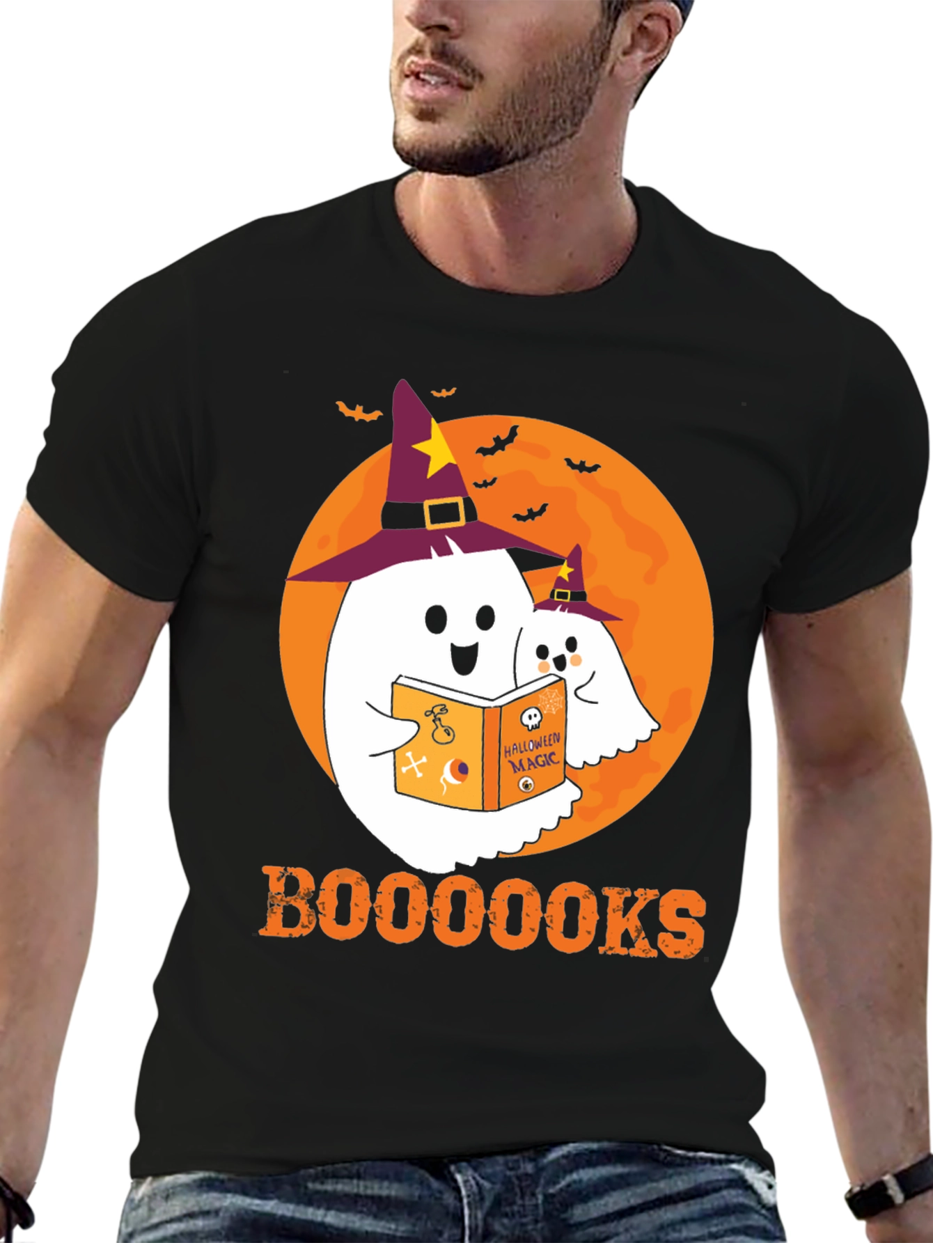 Halloween Ghost Reading T-Shirt