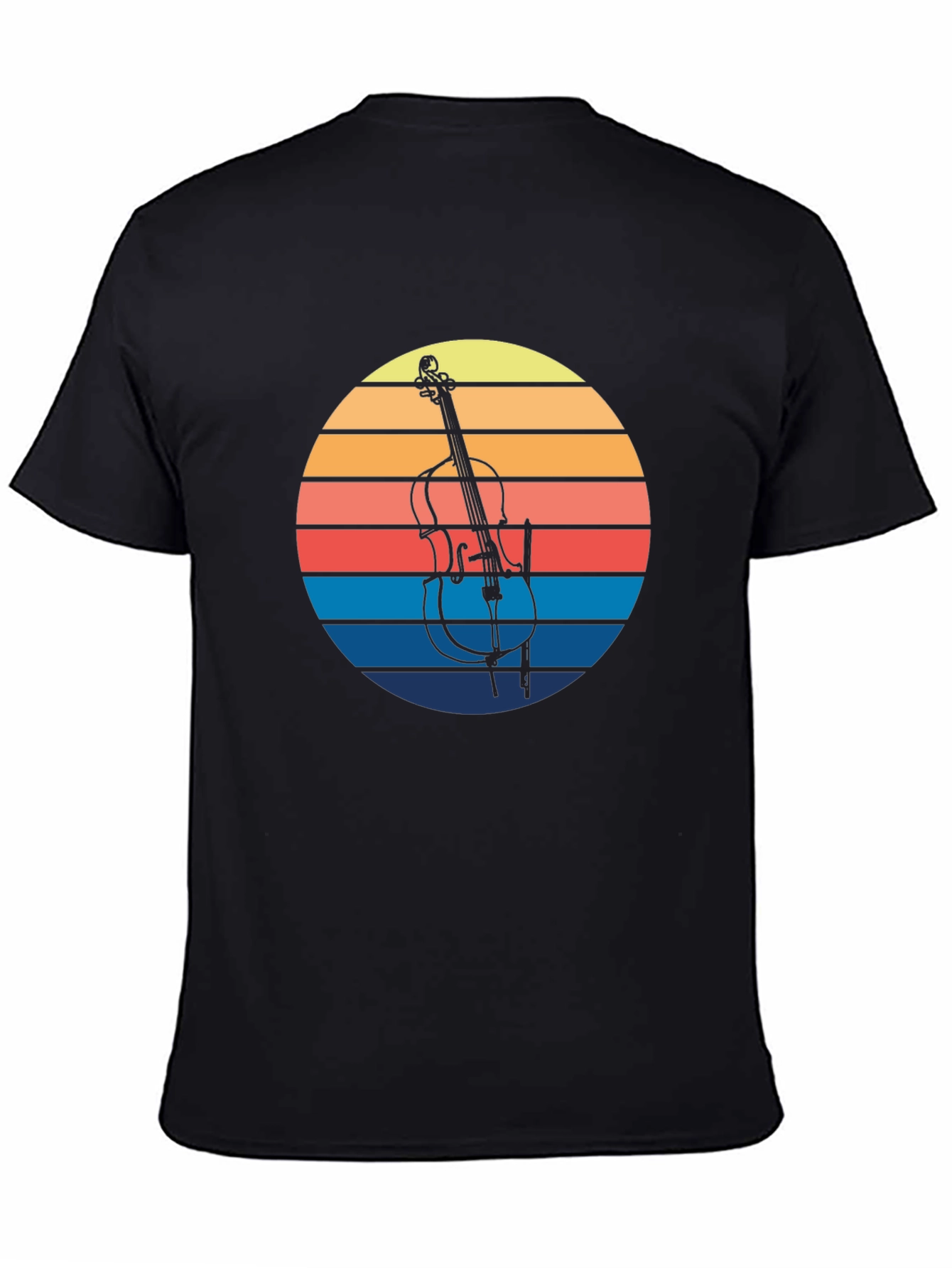 Retro Cello Sunset Graphic Tee