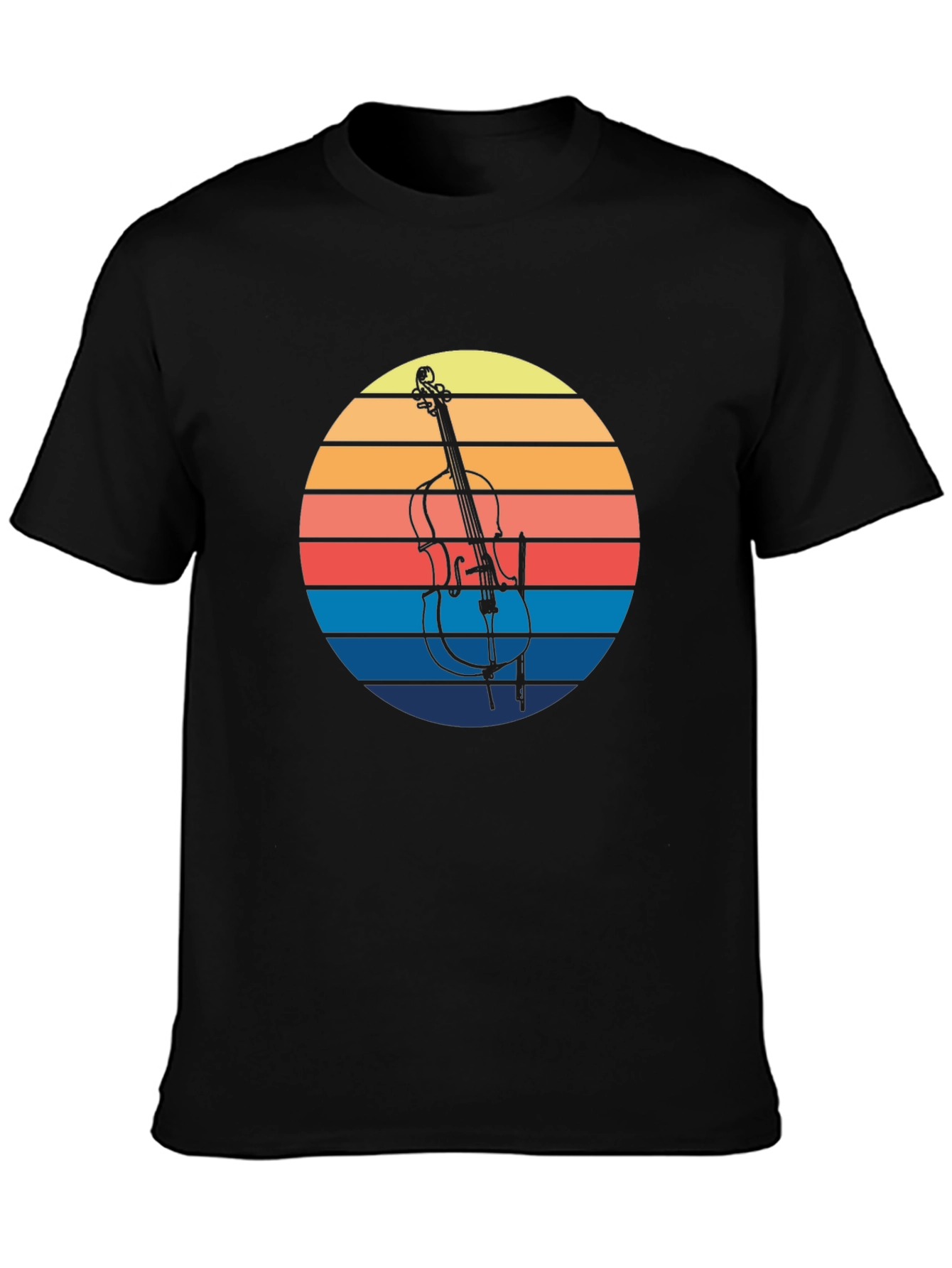 Retro Cello Sunset Graphic Tee