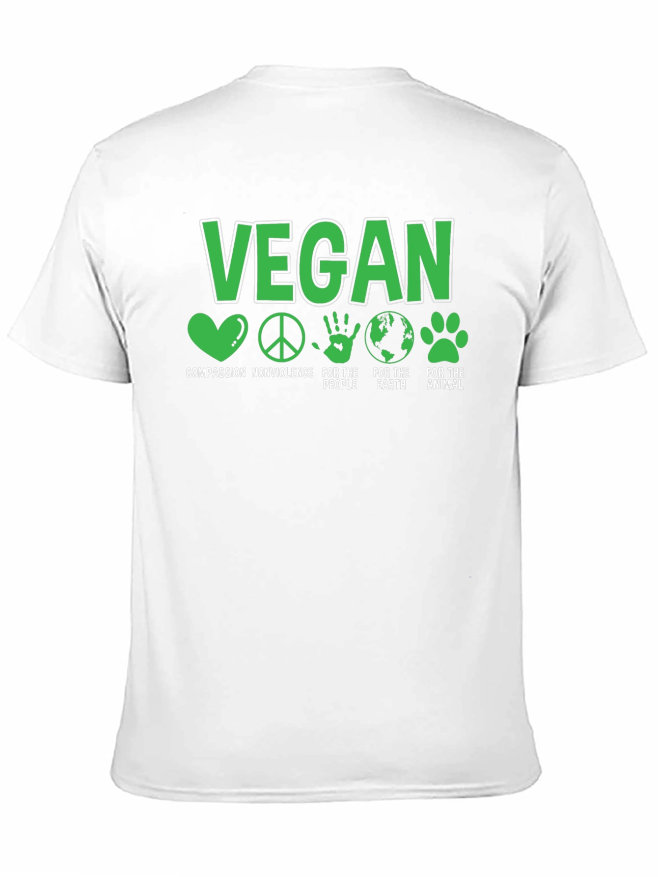 Vegan T-Shirt - Compassion Nonviolence Earth Animals