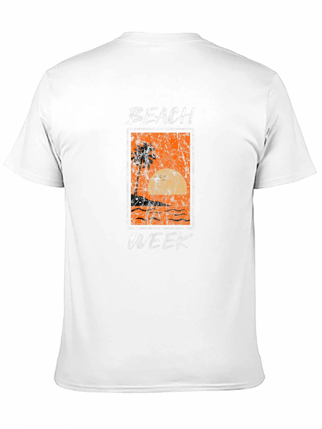 Beach Week Graphic Tee - Black Cotton T-Shirt