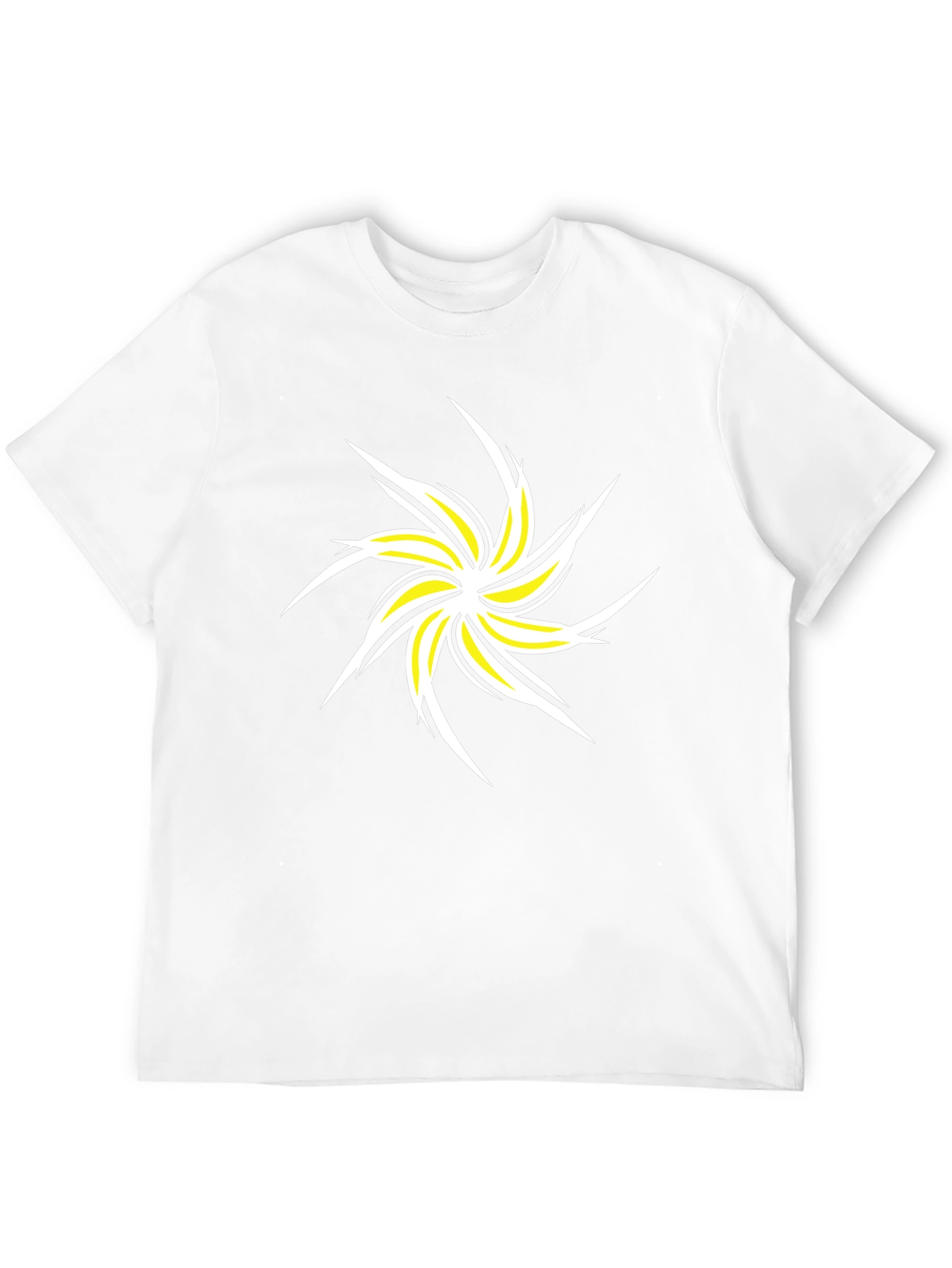Abstract Star Graphic Tee - Black Cotton T-Shirt