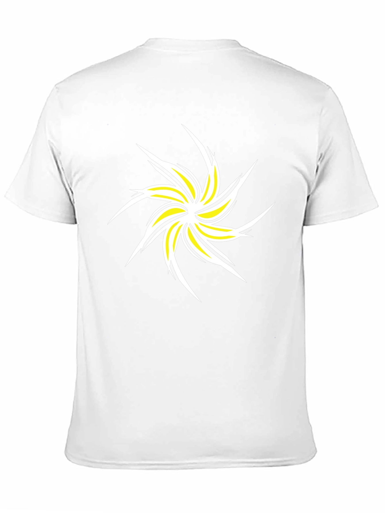 Abstract Star Graphic Tee - Black Cotton T-Shirt