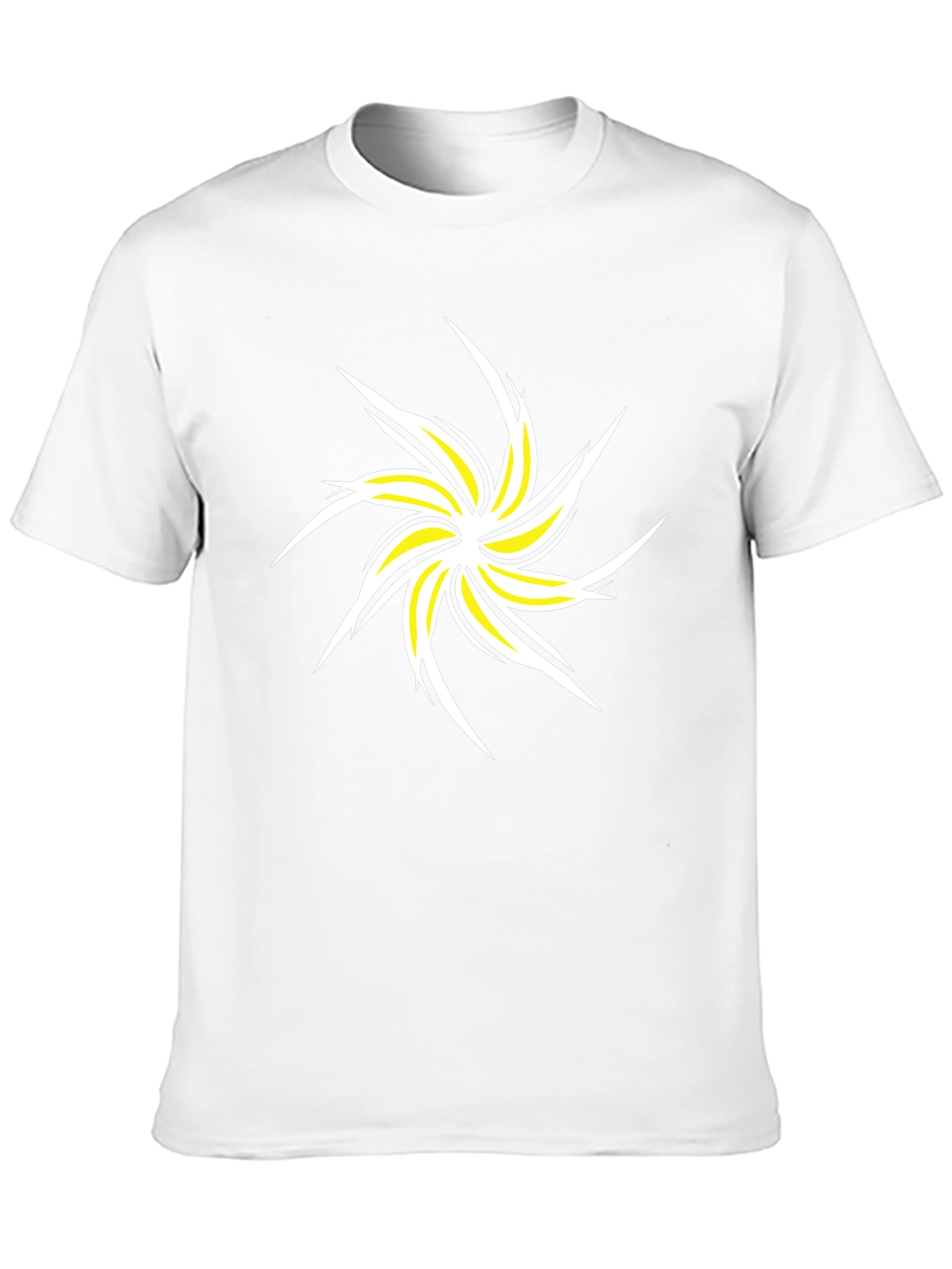 Abstract Star Graphic Tee - Black Cotton T-Shirt