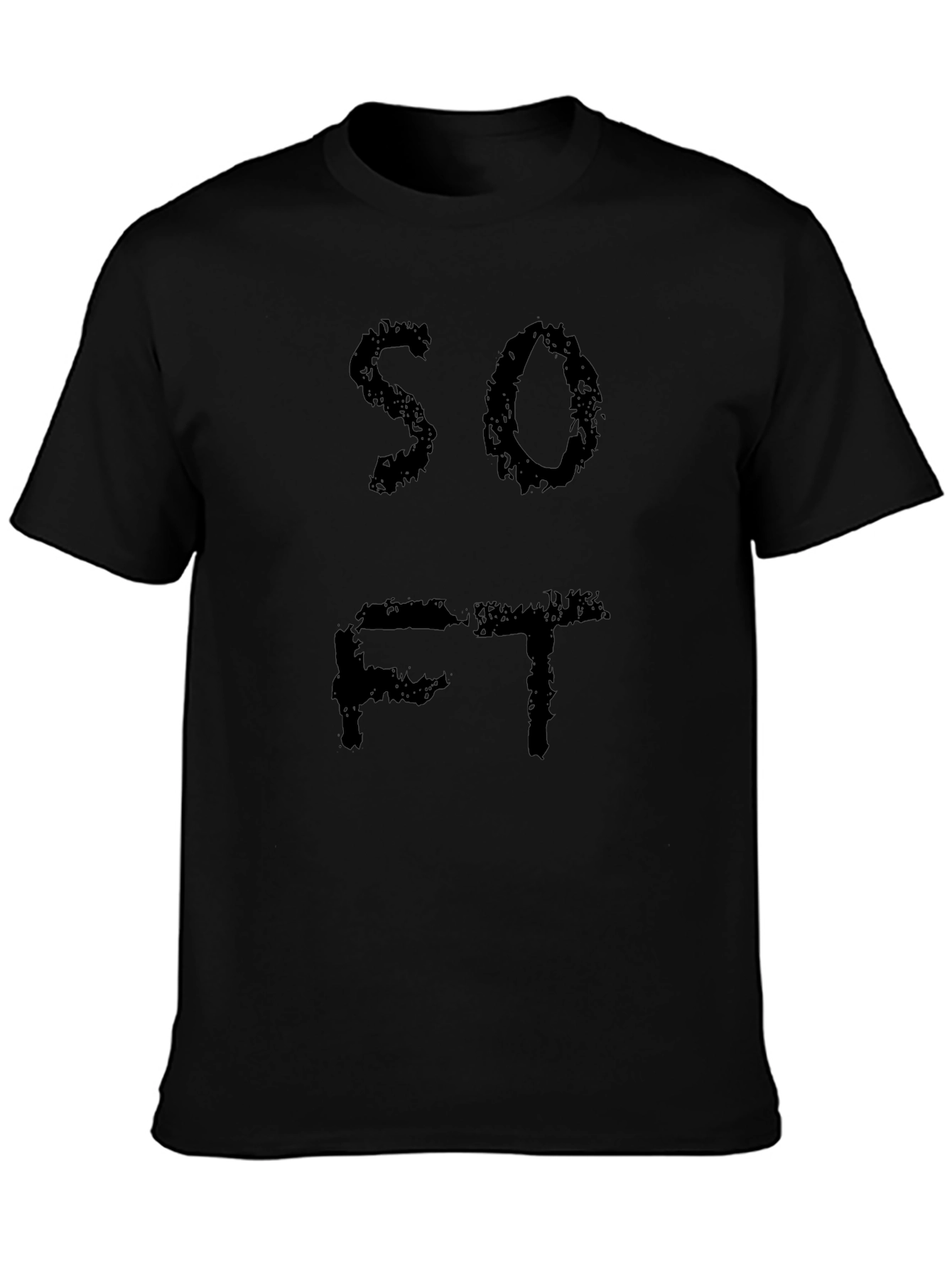 SO FT Graphic T-Shirt - Black Casual Tee