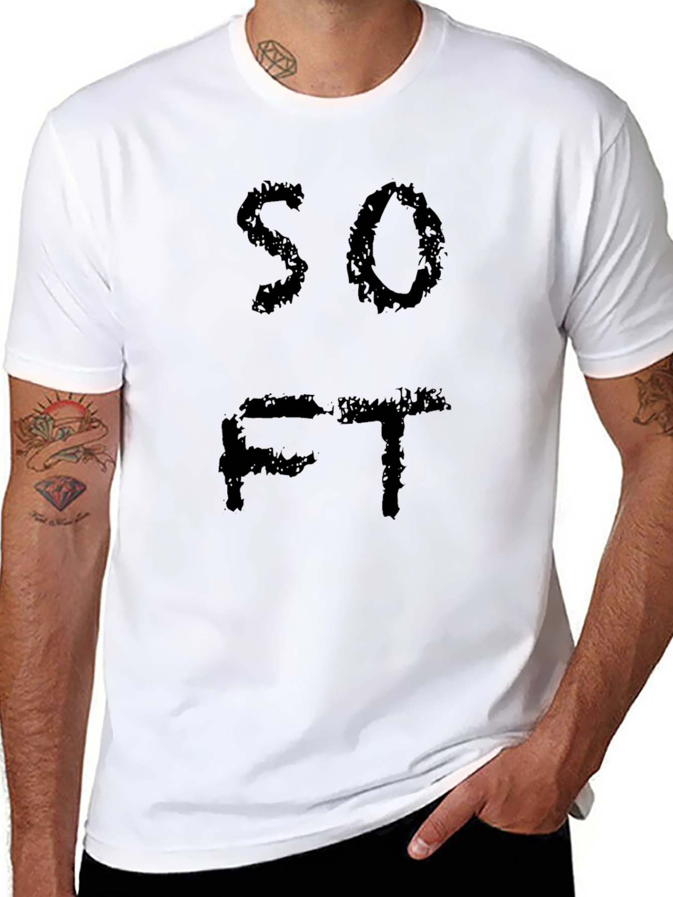 SO FT Graphic T-Shirt - Black Casual Tee