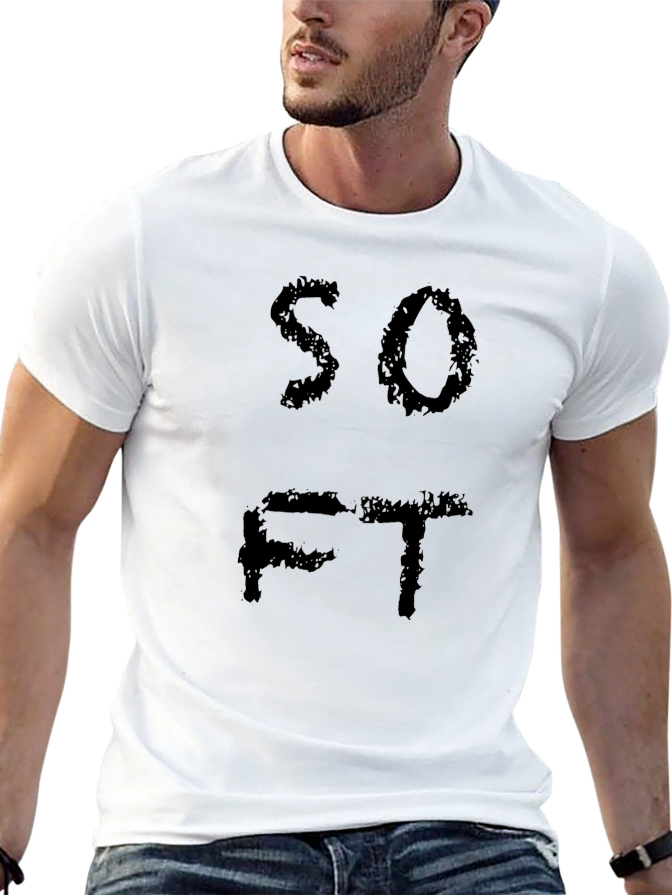 SO FT Graphic T-Shirt - Black Casual Tee