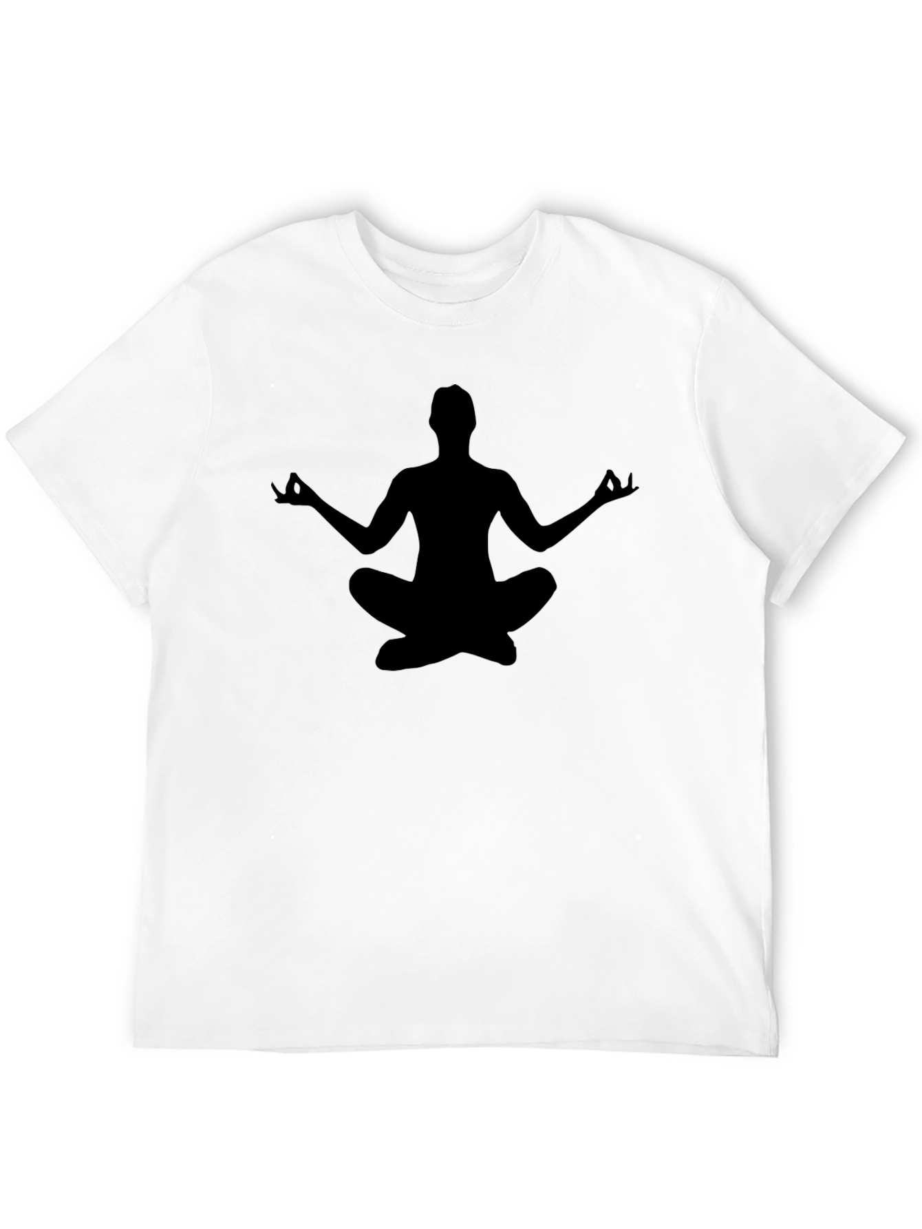 Meditate T-Shirt - Black Yoga Silhouette Tee