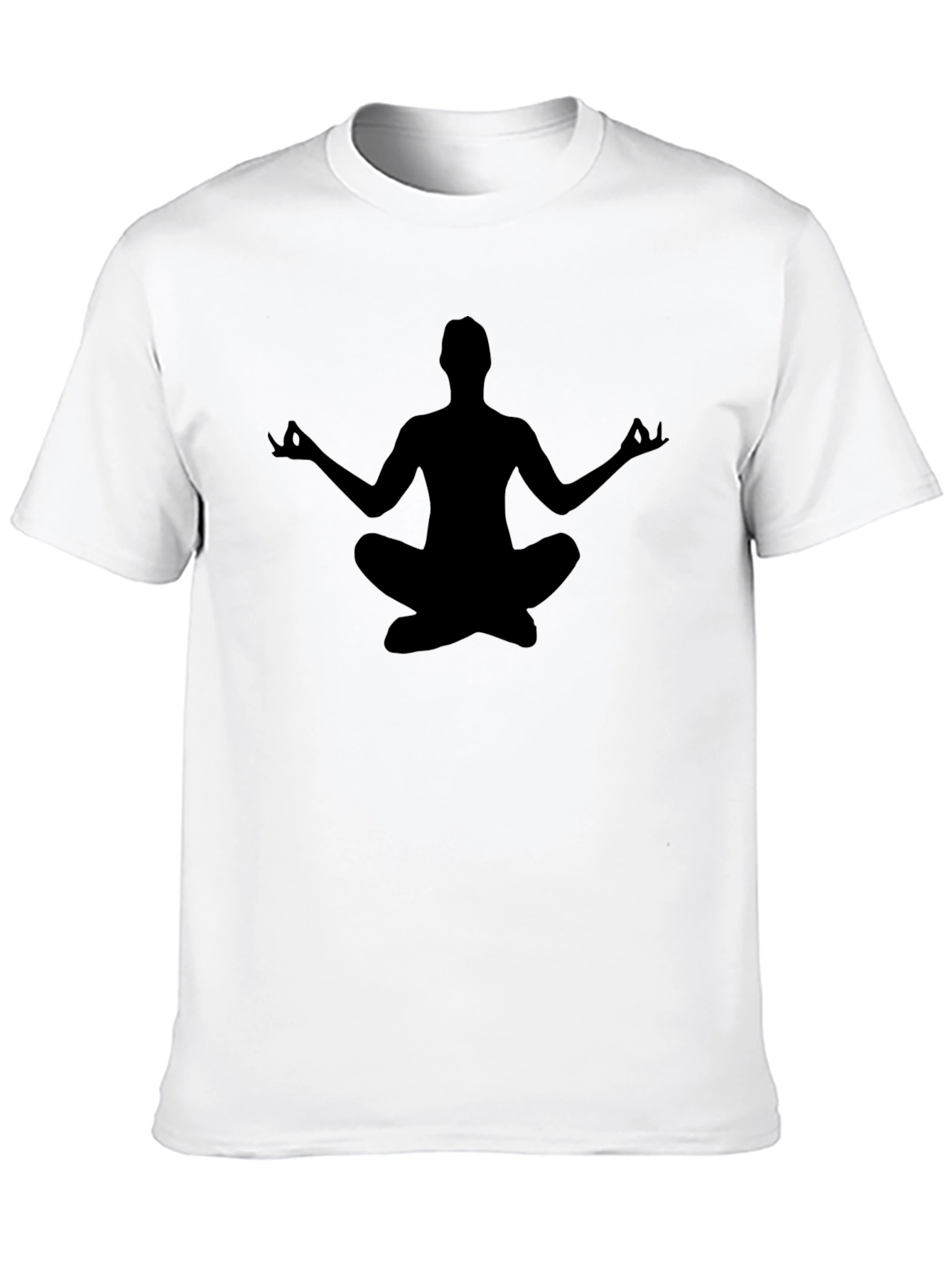 Meditate T-Shirt - Black Yoga Silhouette Tee