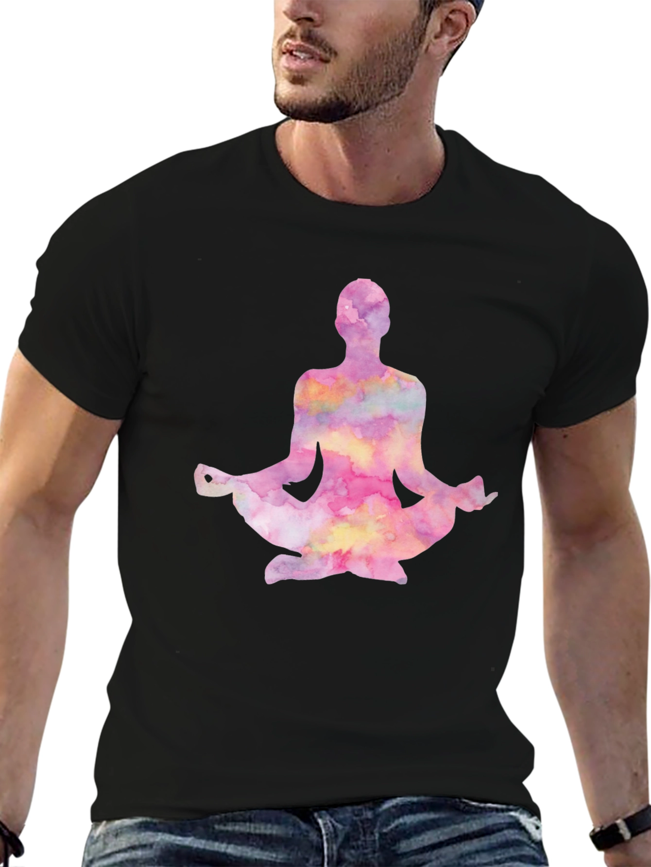 Watercolor Yoga Meditation T-Shirt