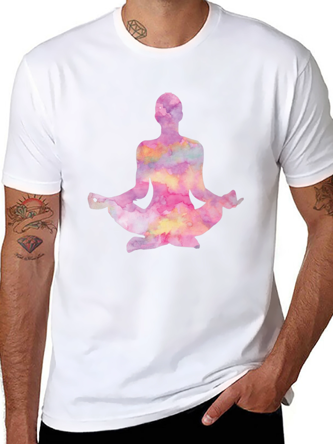 Watercolor Yoga Meditation T-Shirt