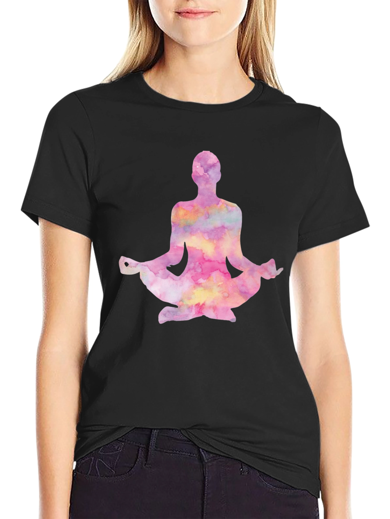 Watercolor Yoga Meditation T-Shirt