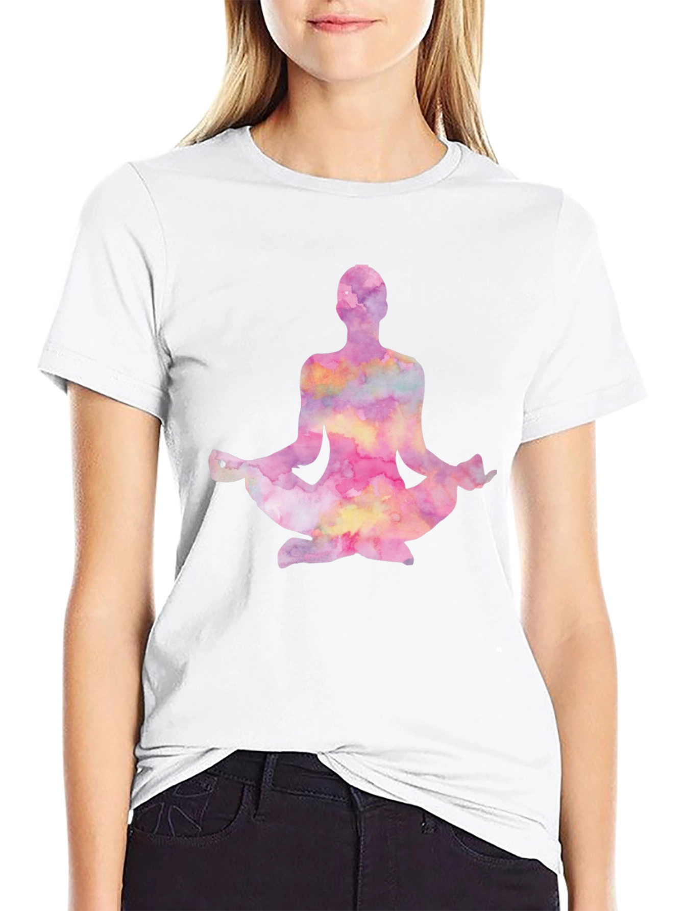 Watercolor Yoga Meditation T-Shirt