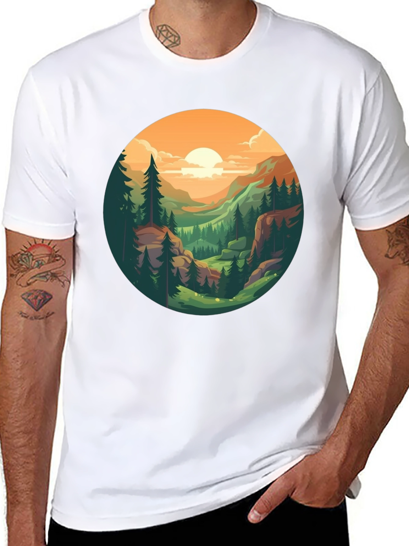 Mountain Landscape Graphic T-Shirt