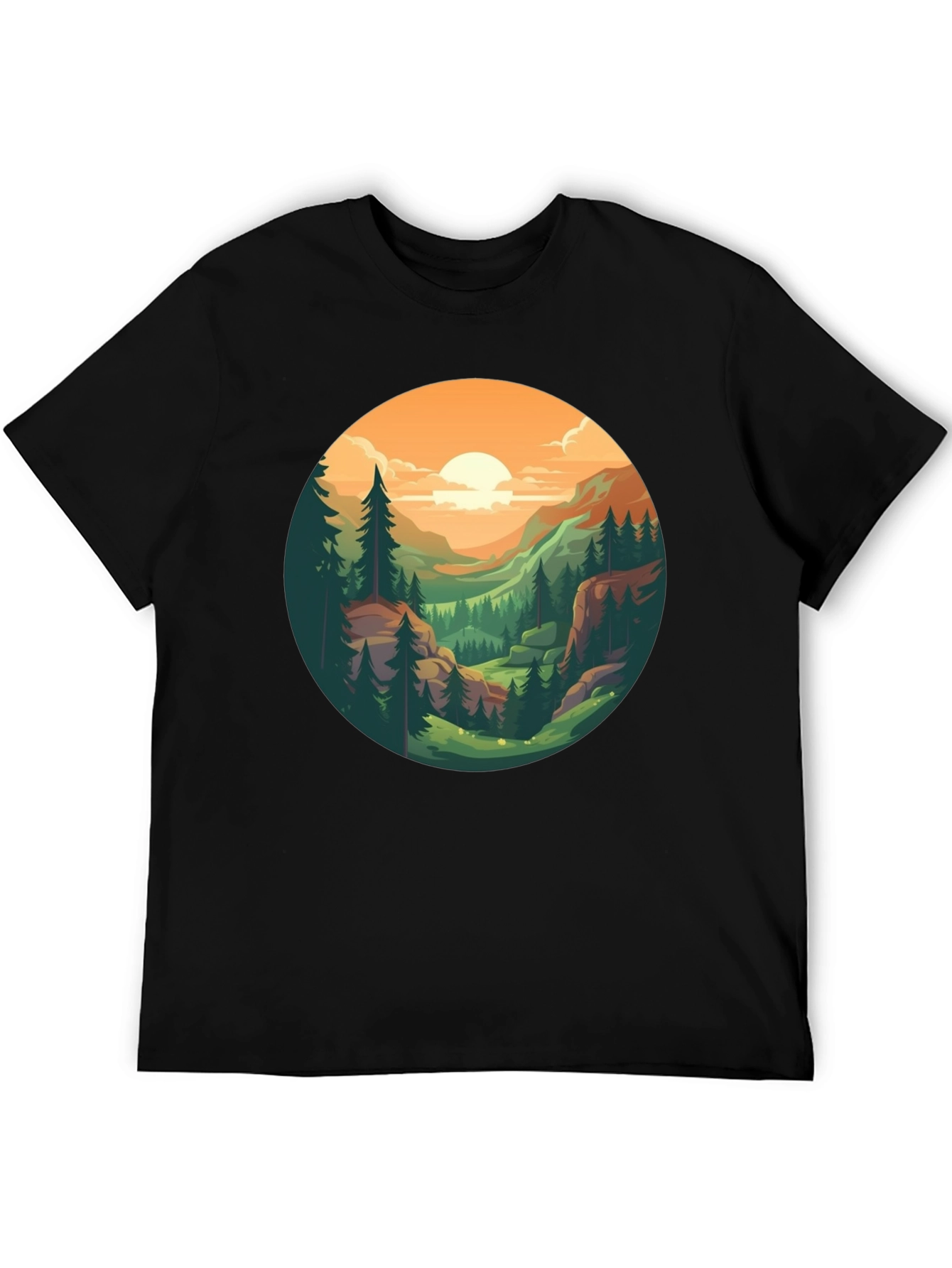 Mountain Landscape Graphic T-Shirt