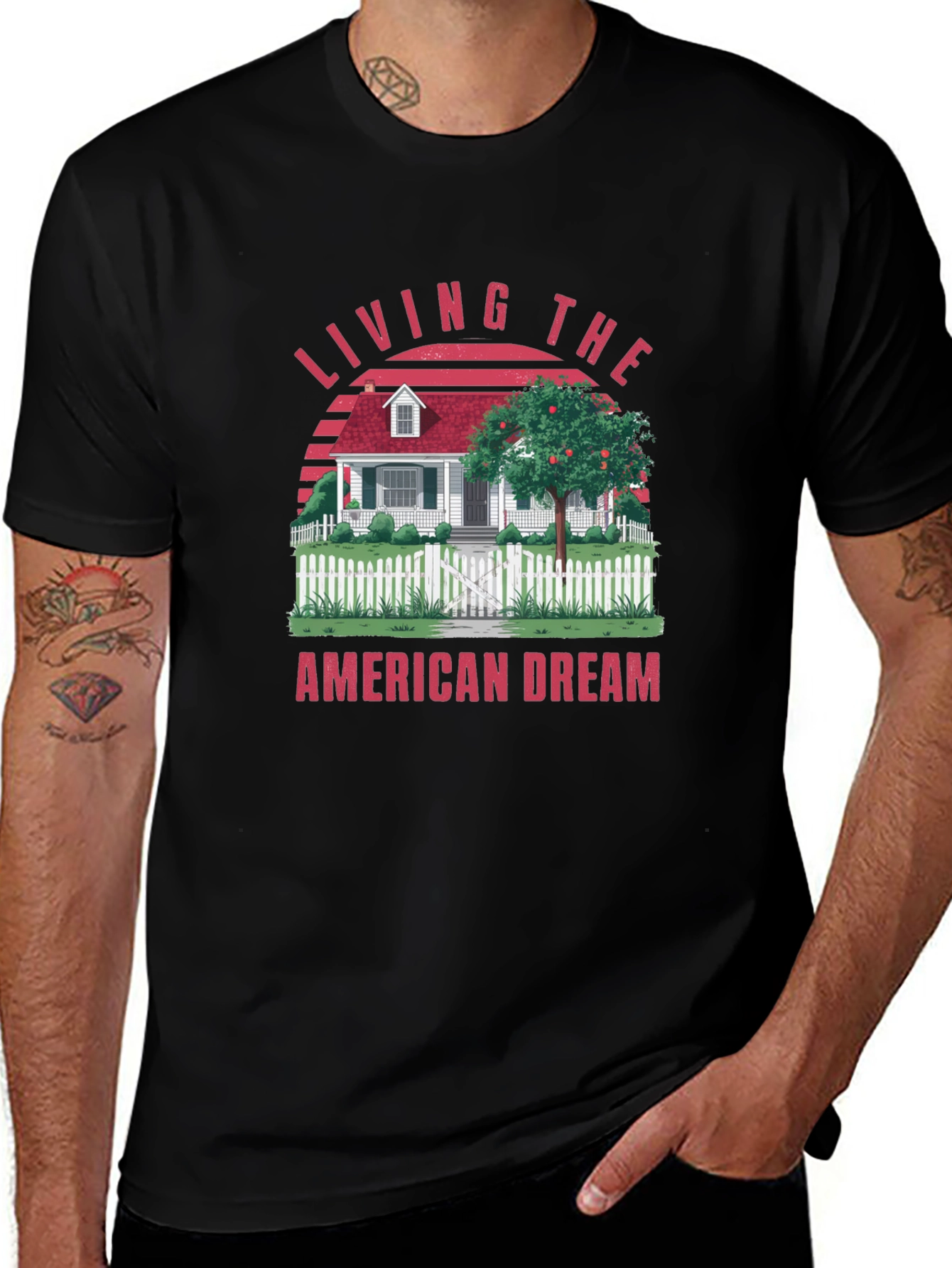 Living the American Dream Graphic T-Shirt