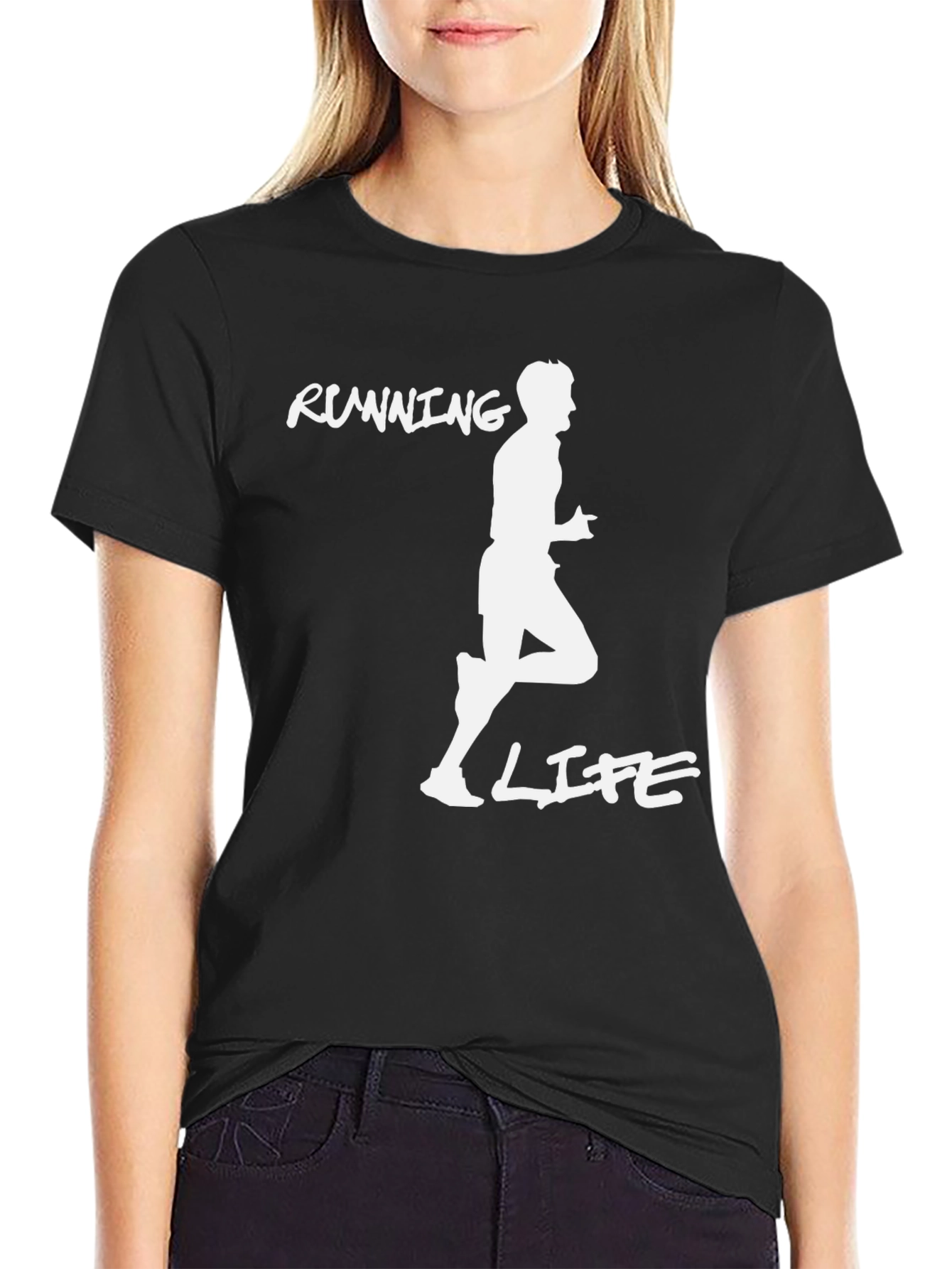 Running Life Graphic Tee - Black