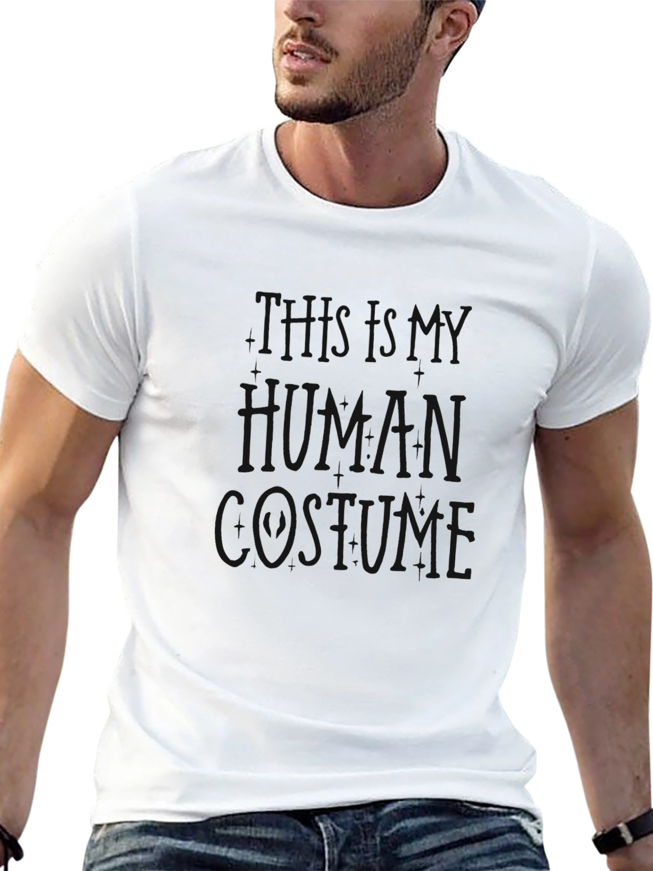 Graphic Black T-Shirt - My Human Costume