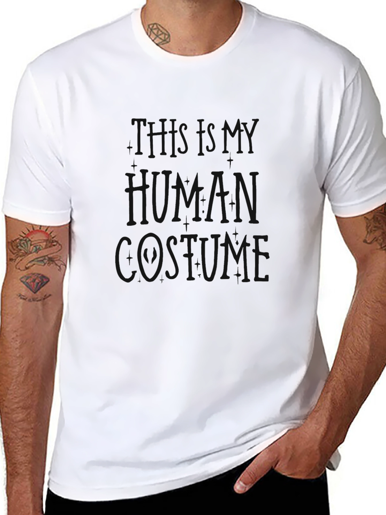Graphic Black T-Shirt - My Human Costume