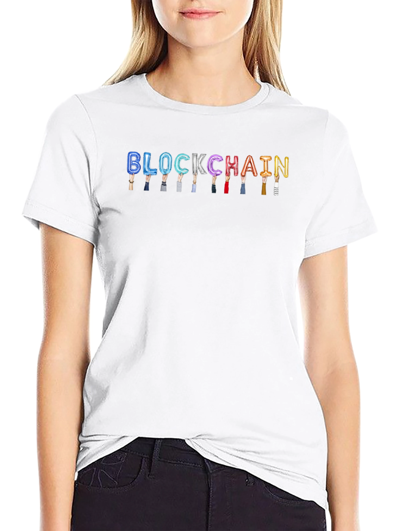 Blockchain Crypto Graphic Tee - Black
