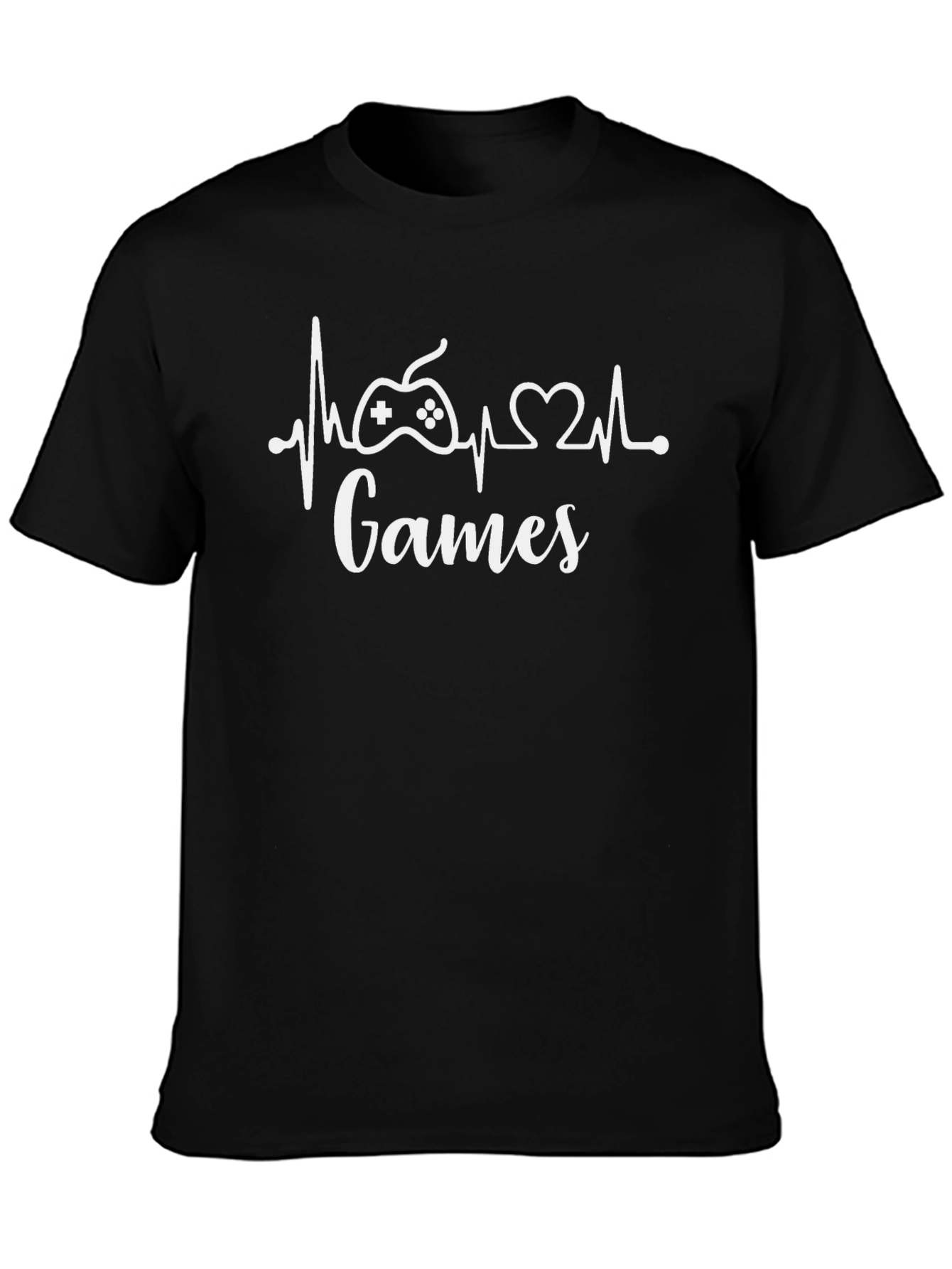 Gamer Heartbeat T-Shirt - Love Games Graphic Tee