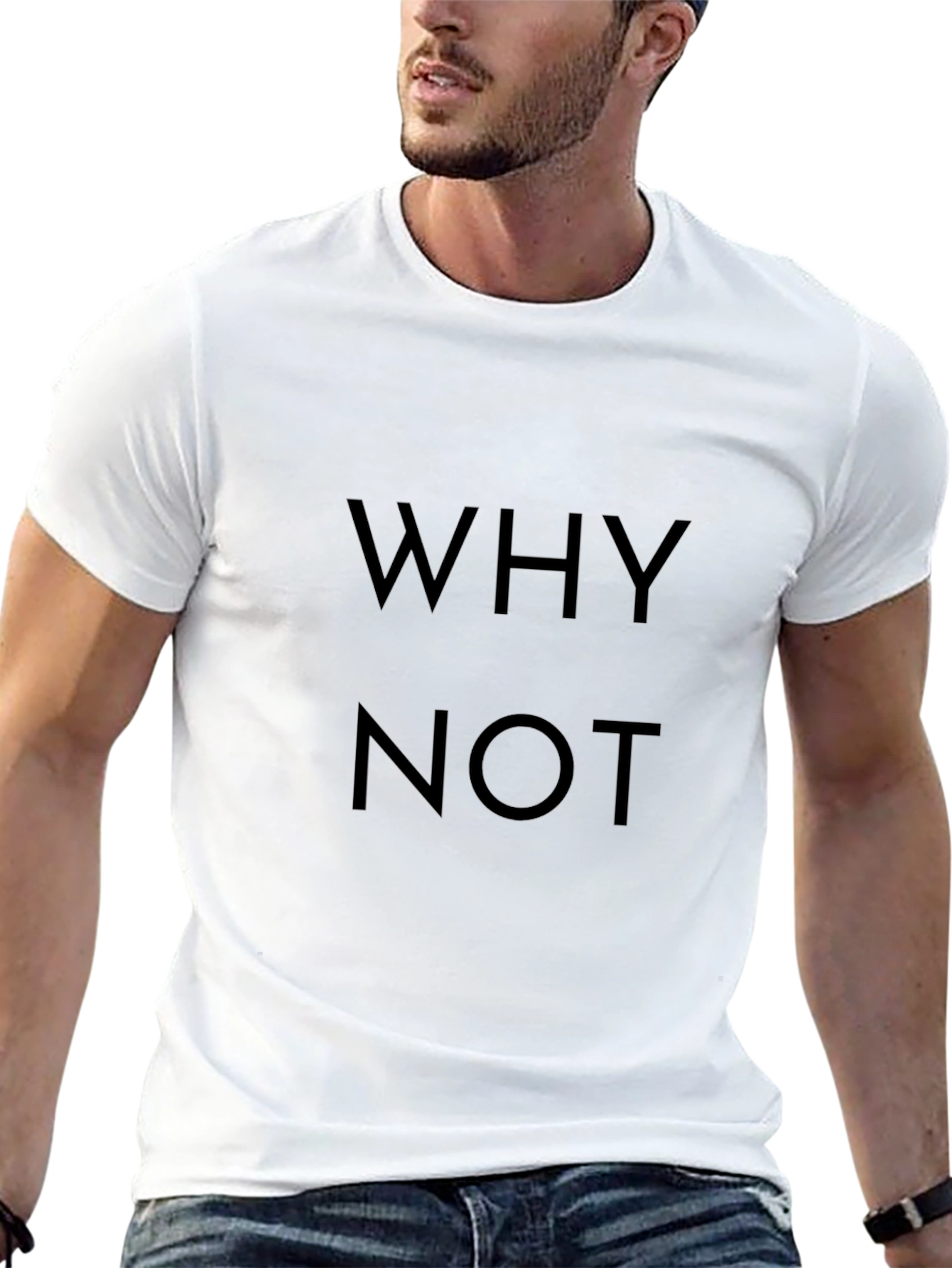 Why Not Black Graphic Tee - Casual Menswear