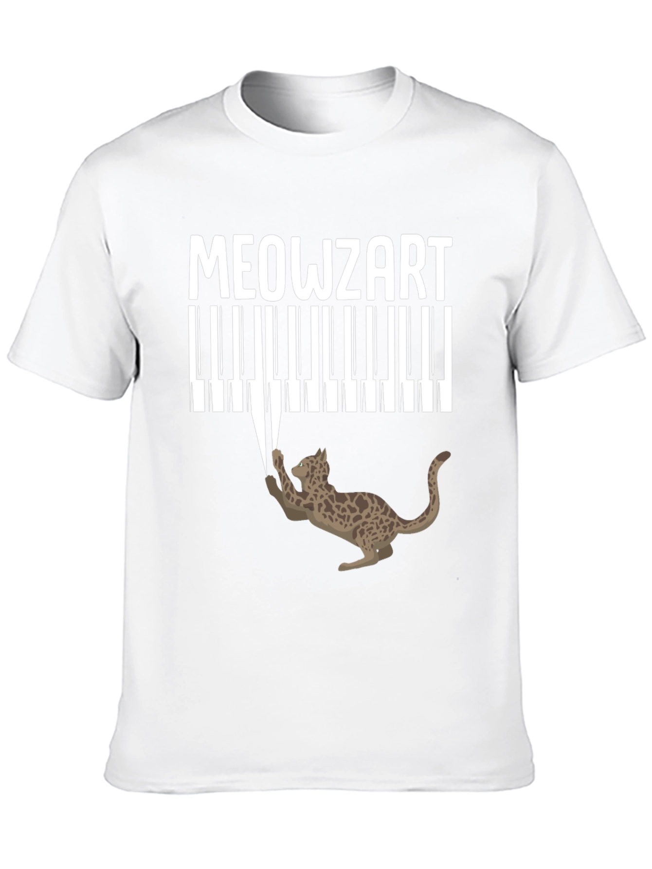 Meowzart Cat Piano T-Shirt