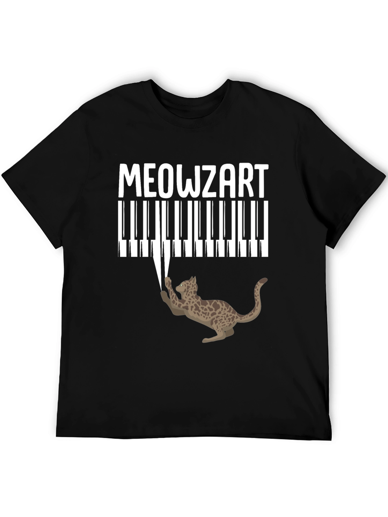 Meowzart Cat Piano T-Shirt