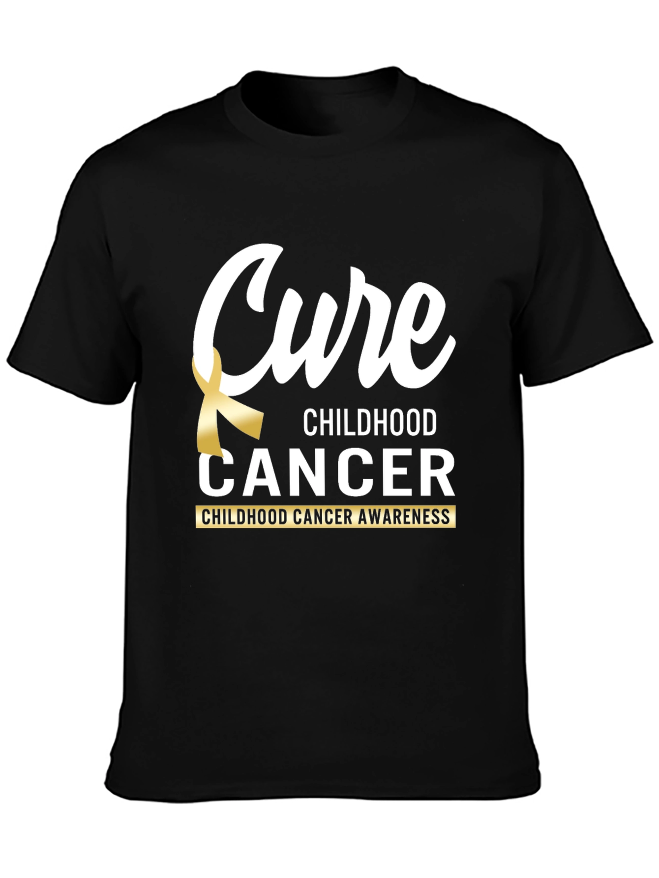 Cure Childhood Cancer Awareness Ribbon T-Shirt
