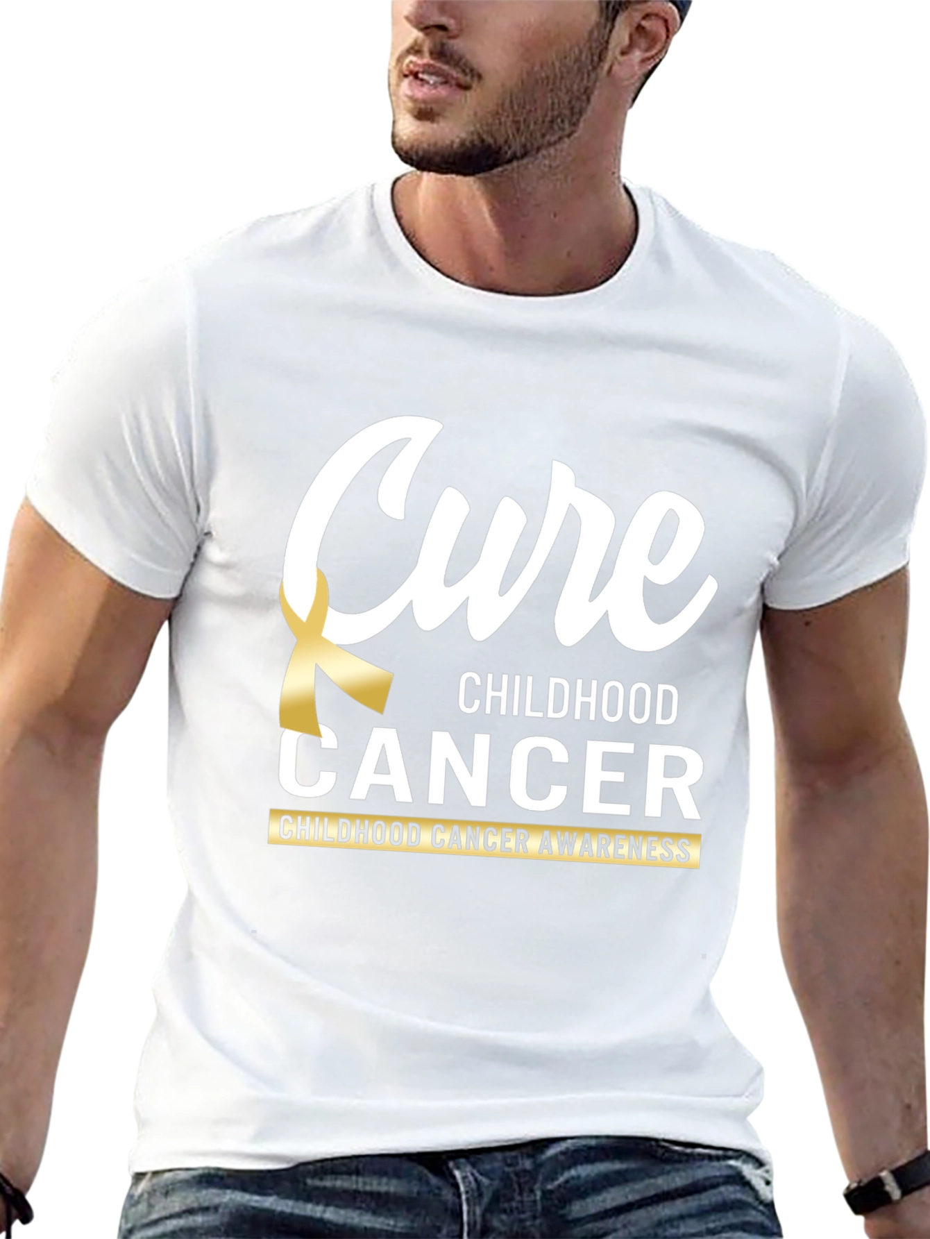 Cure Childhood Cancer Awareness Ribbon T-Shirt