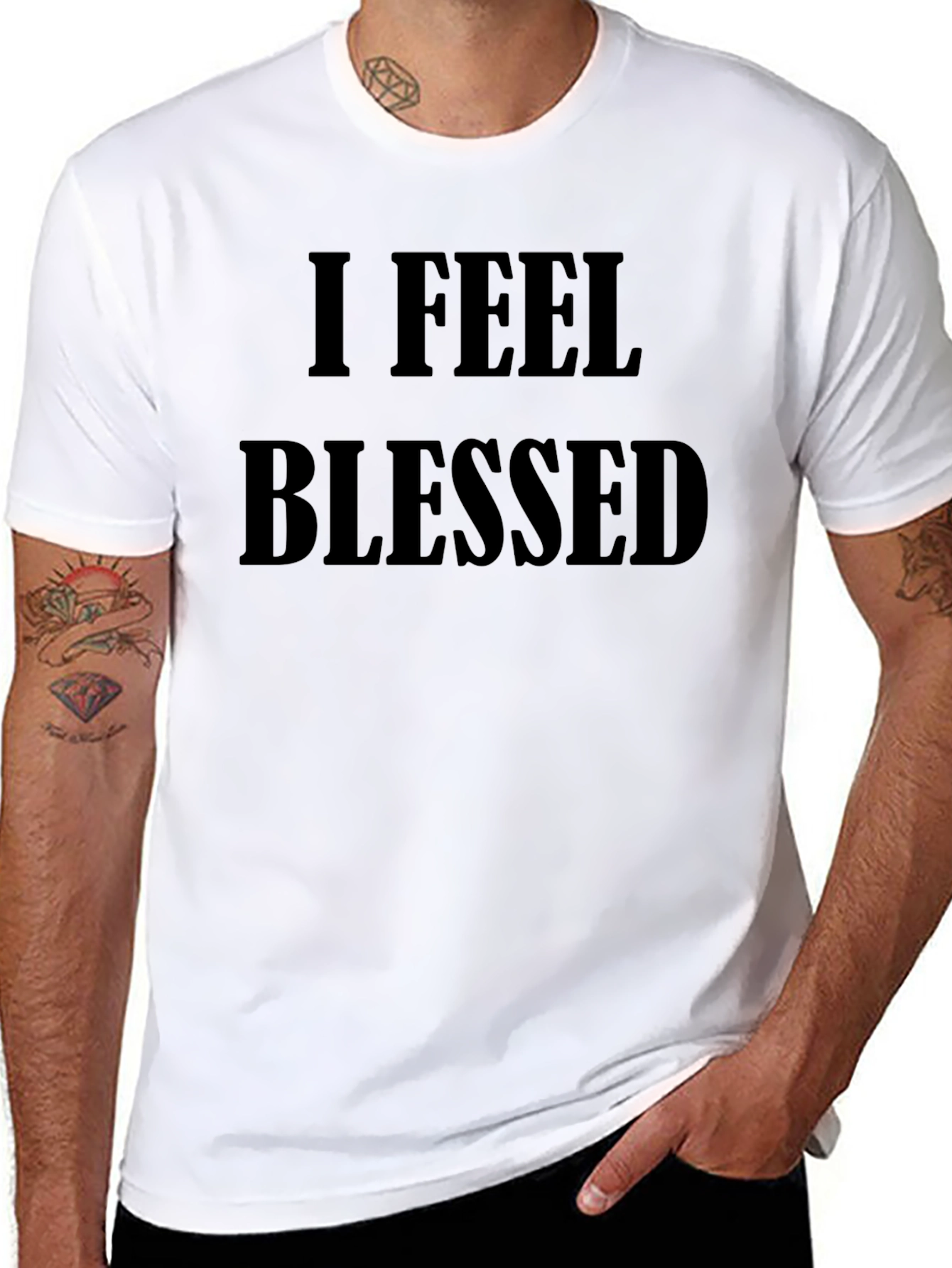 I Feel Blessed Black T-Shirt