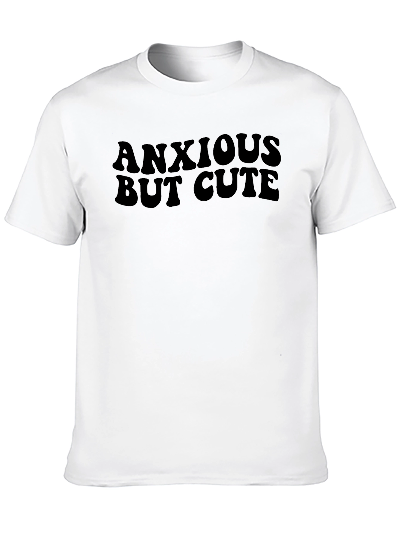 Anxious But Cute Black Graphic Tee