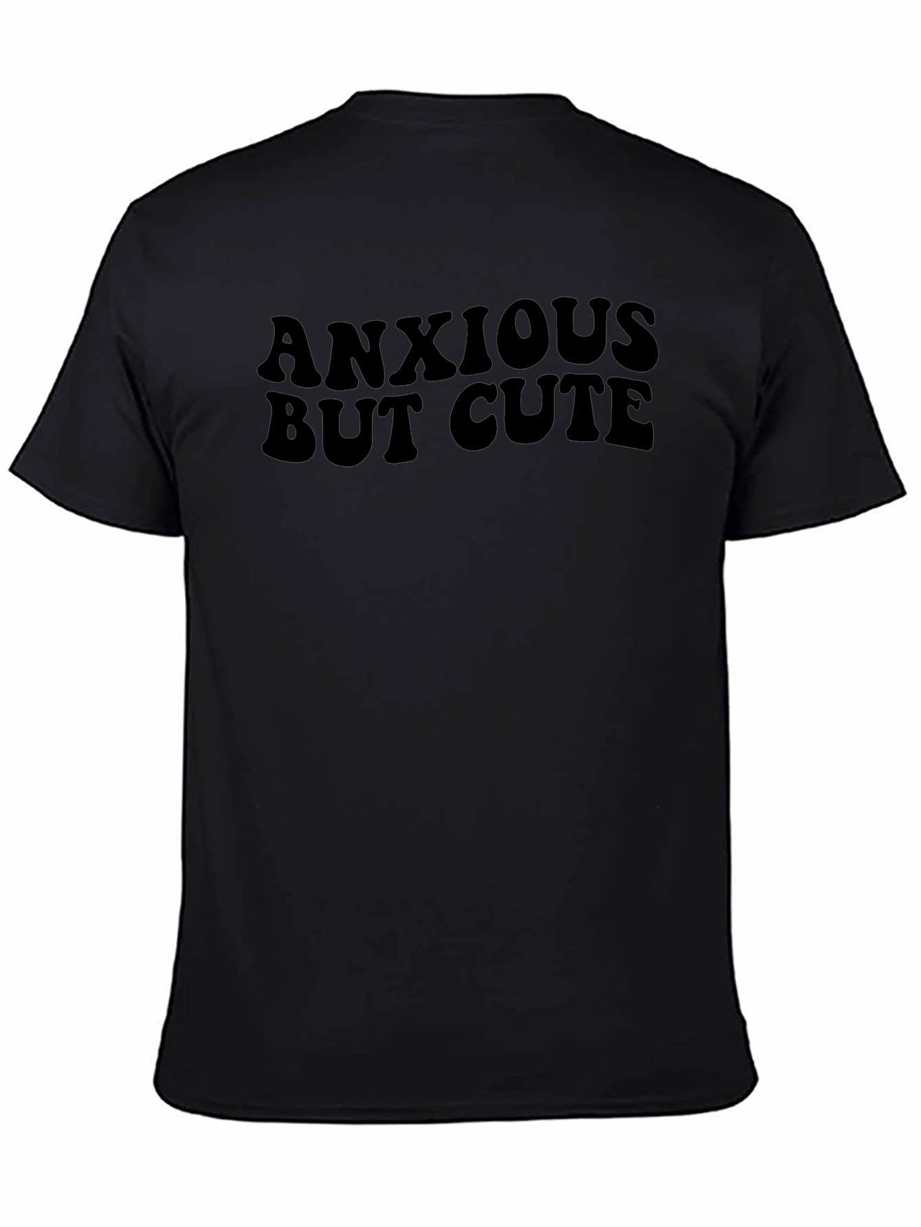 Anxious But Cute Black Graphic Tee