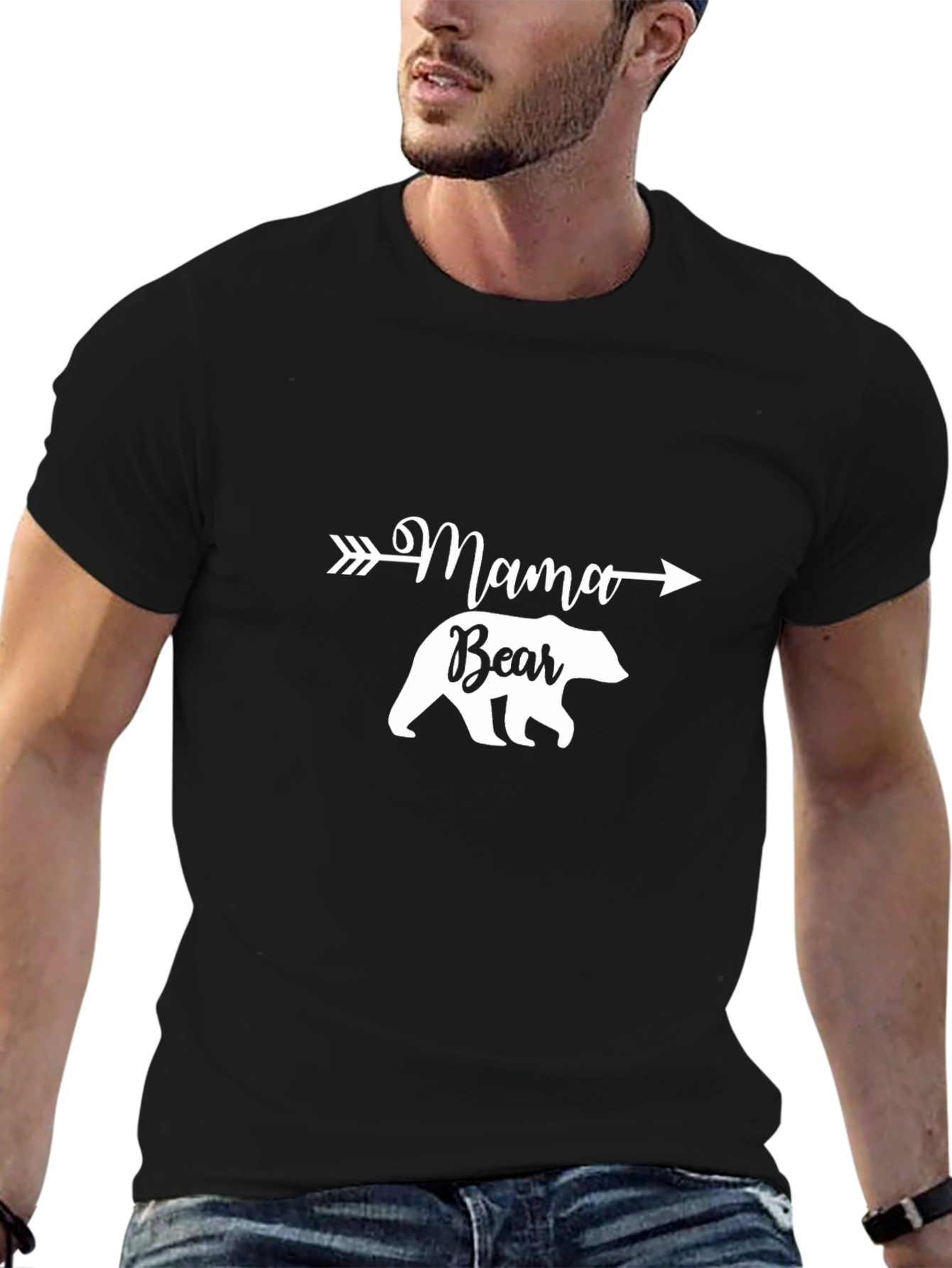 Mama Bear Graphic T-Shirt - Black