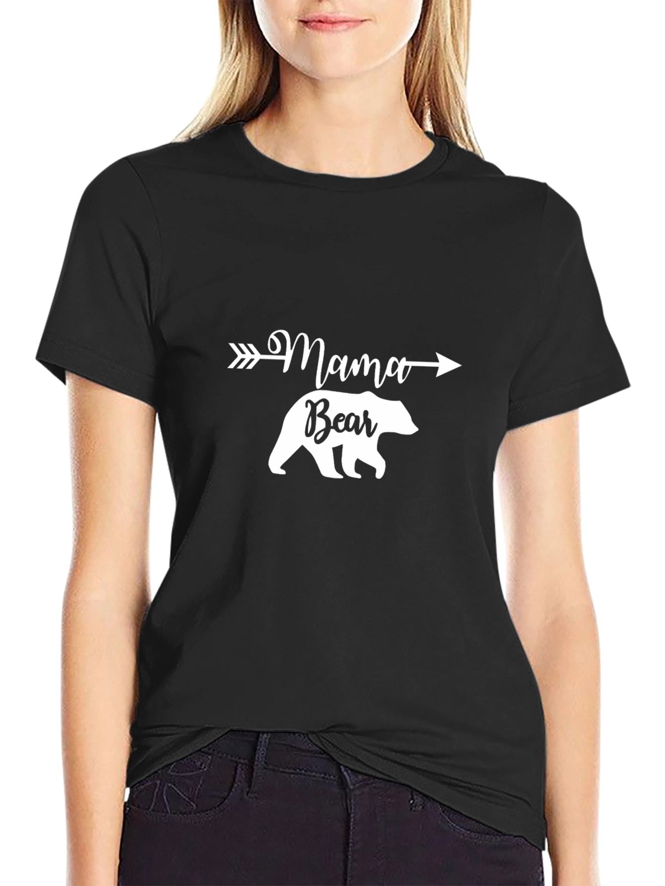Mama Bear Graphic T-Shirt - Black
