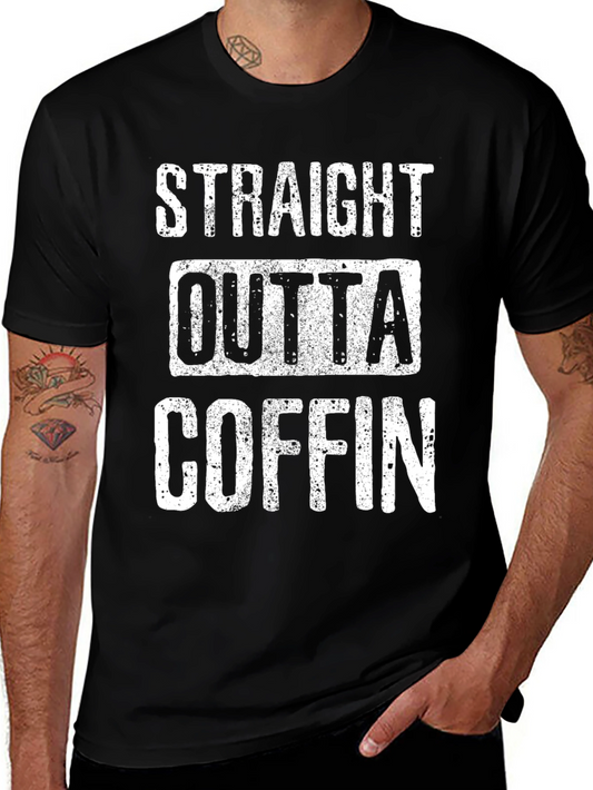 Straight Outta Coffin Graphic T-Shirt - Humor Tee