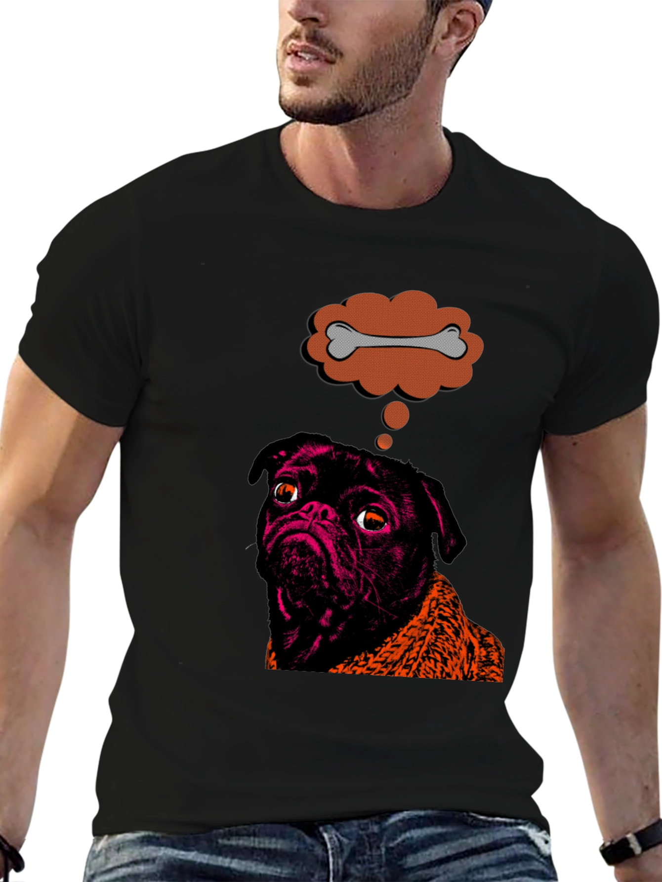 Pug Bone Dream T-Shirt – Funny Dog Lover Graphic Tee