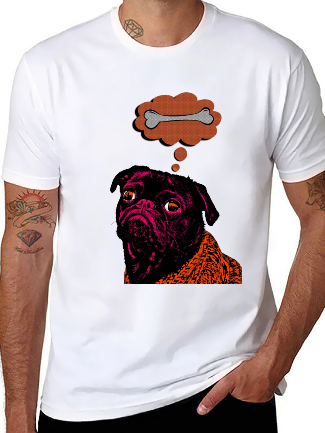 Pug Bone Dream T-Shirt – Funny Dog Lover Graphic Tee