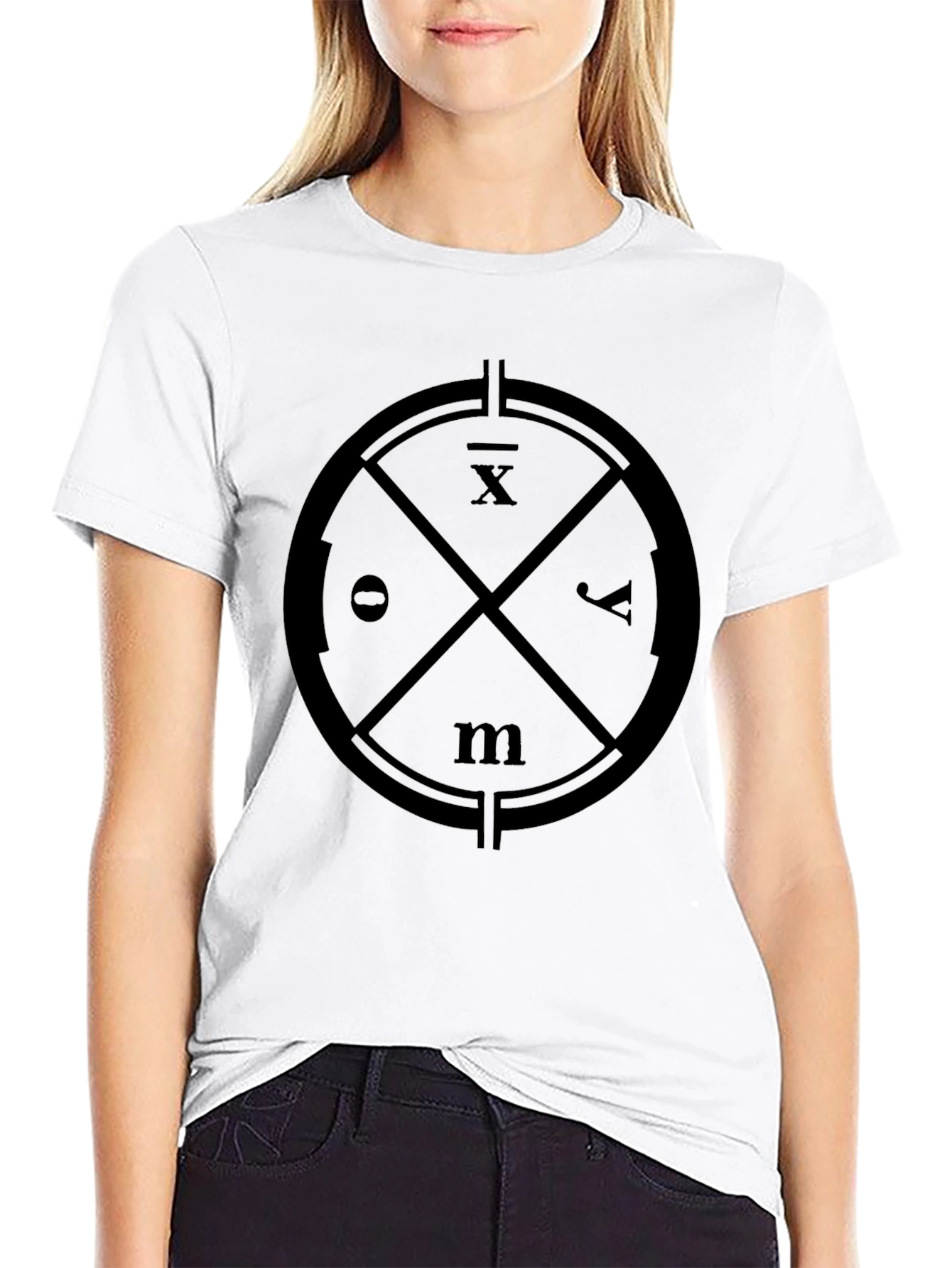 Modern Graphic Tee - Circle Symbol Design