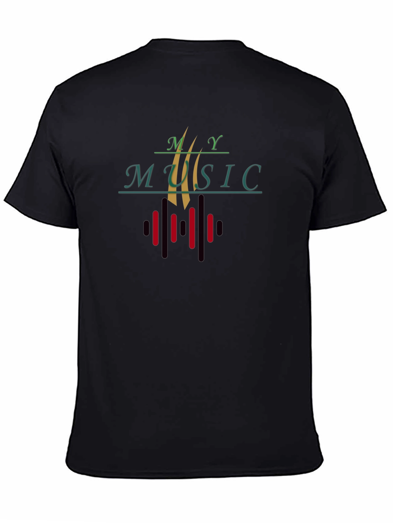 My Music Graphic Print Mens Black T-Shirt
