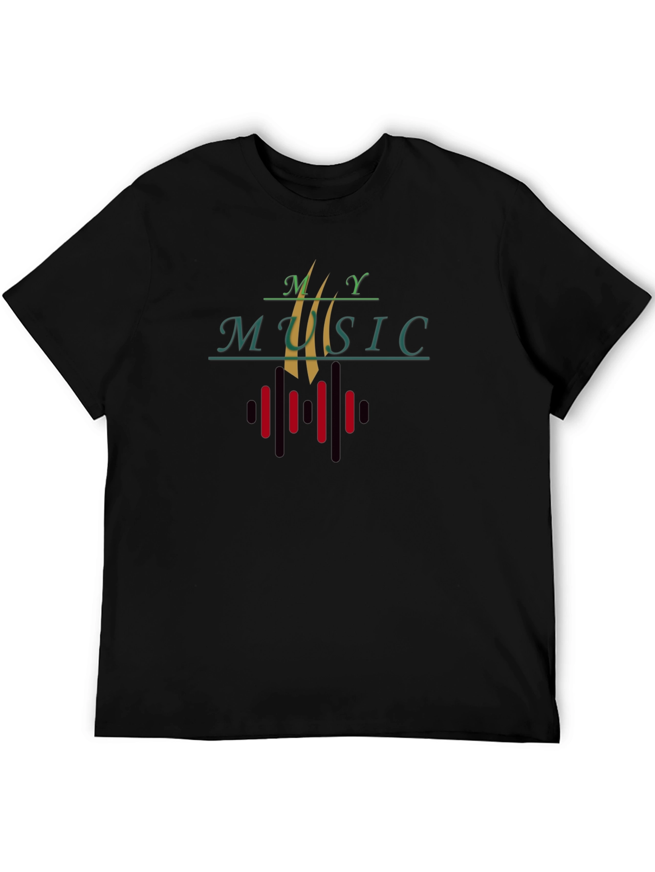My Music Graphic Print Mens Black T-Shirt