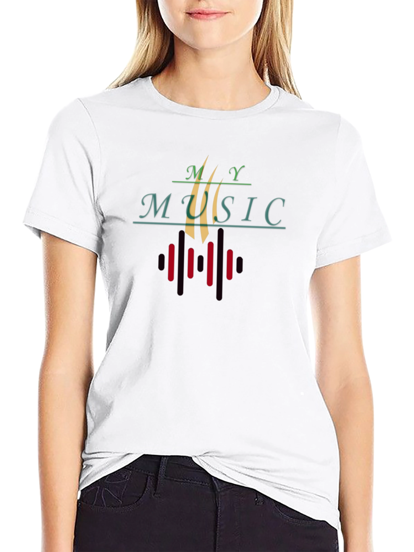 My Music Graphic Print Mens Black T-Shirt