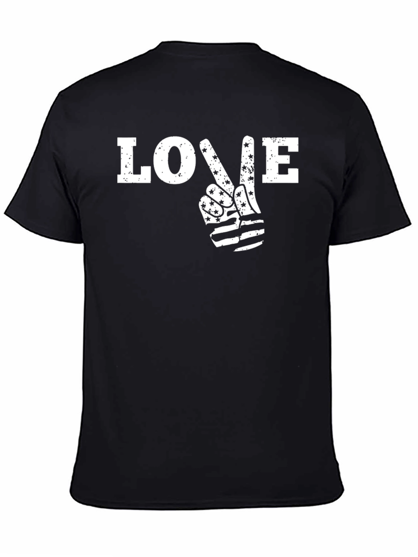 Love Peace Sign American Flag T-Shirt