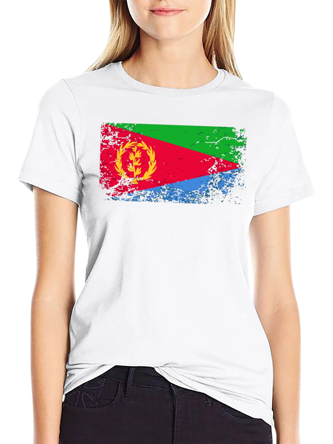 Eritrea Flag Graphic T-Shirt - Black Cotton Tee