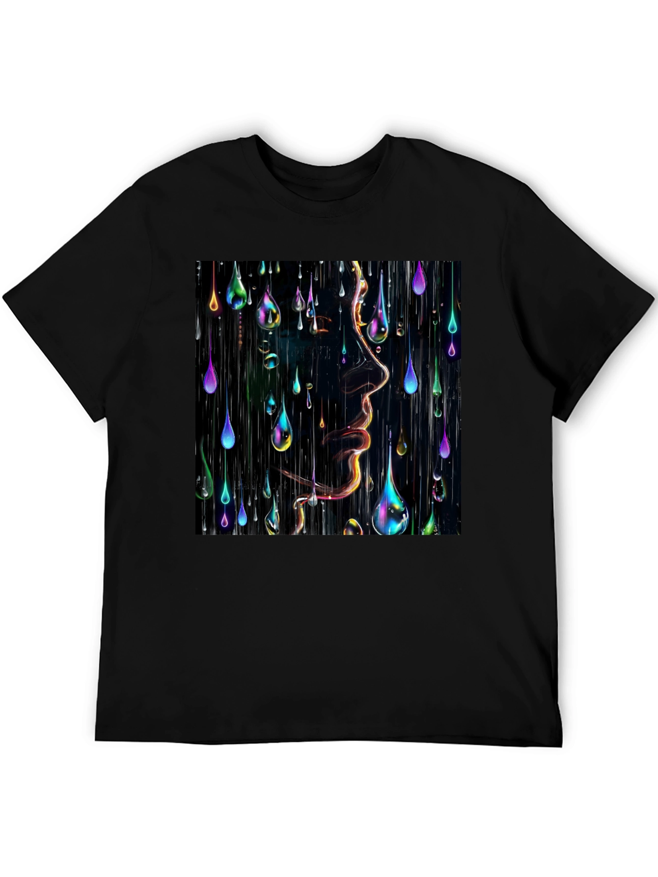 Raindrop Portrait Tee - Abstract Graphic Print
